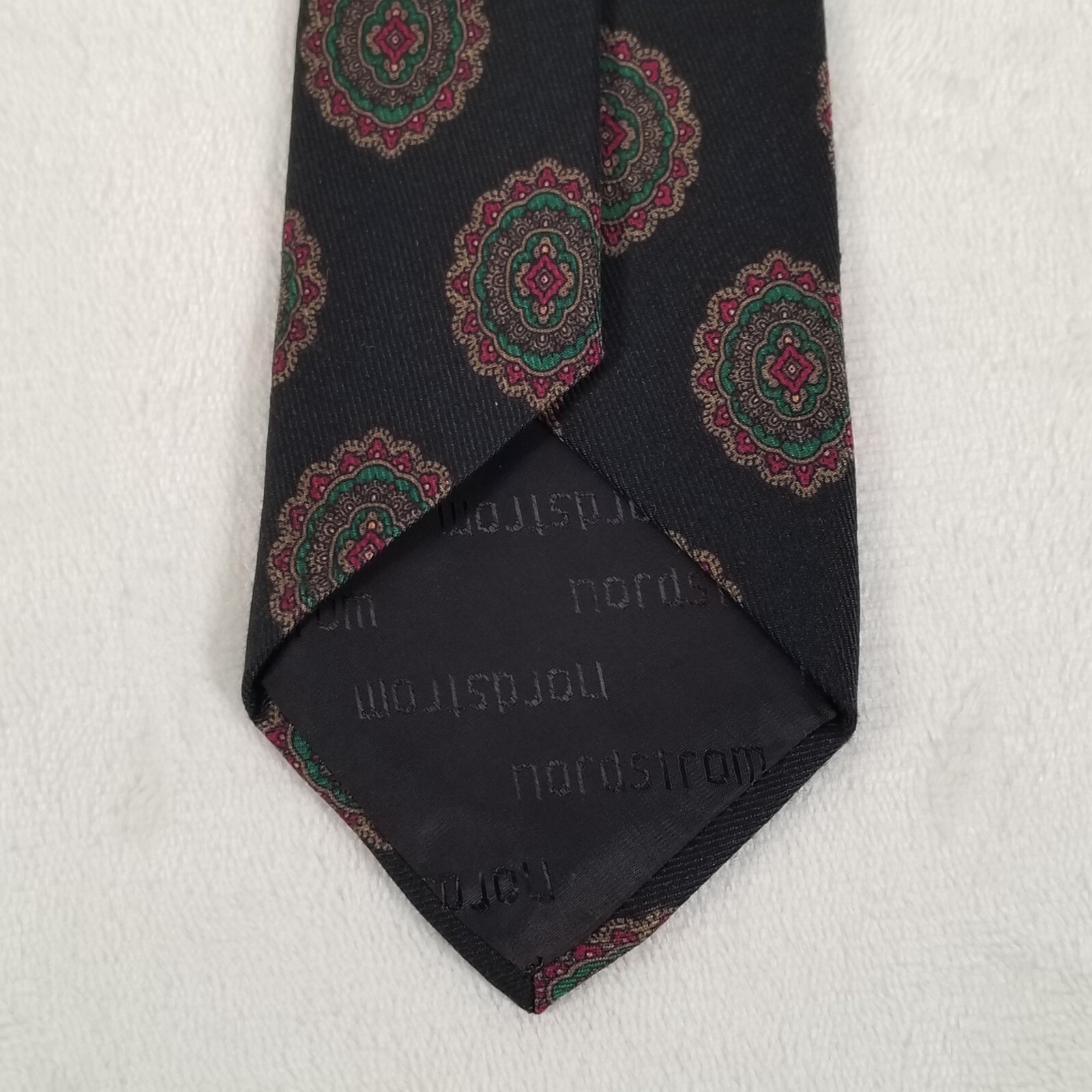 Robert Talbott Hand Sewn Tie for Nordstrom Silk Wool Medallion 3 1/8 x 57 3/8