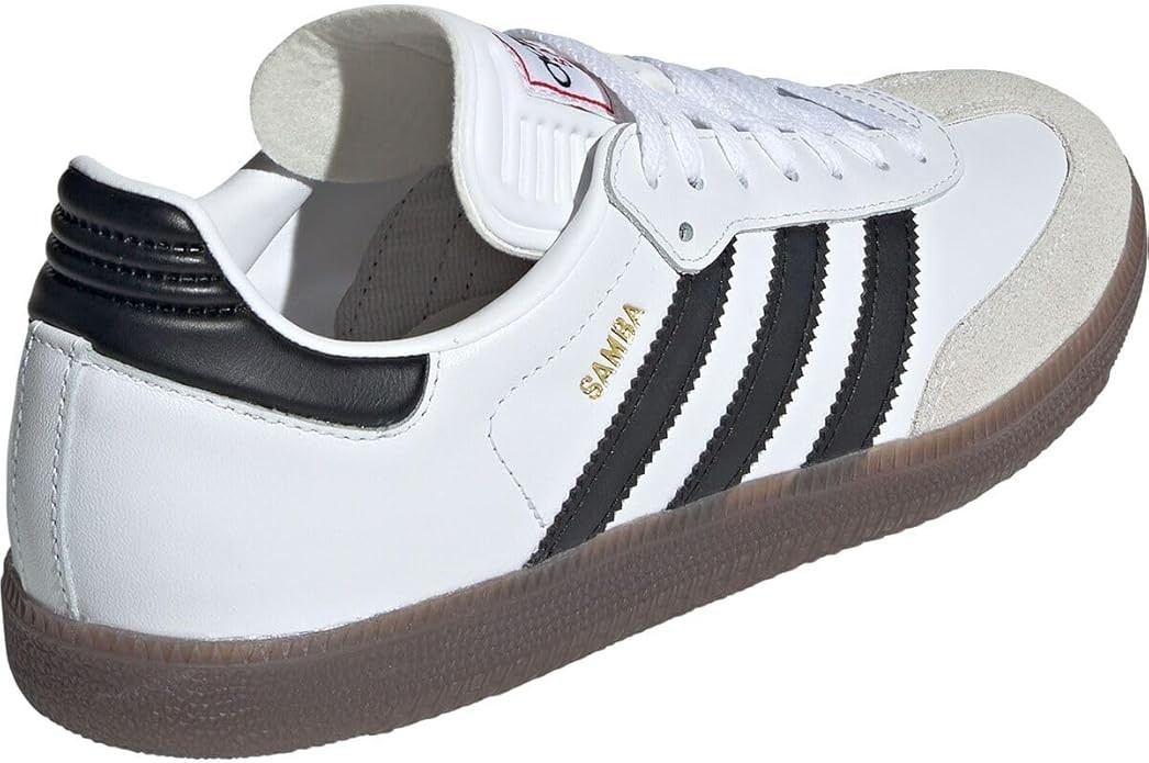 adidas Unisex Samba Indoor Sneaker, White/Black/Vivid Red, 11 US Men – NEW