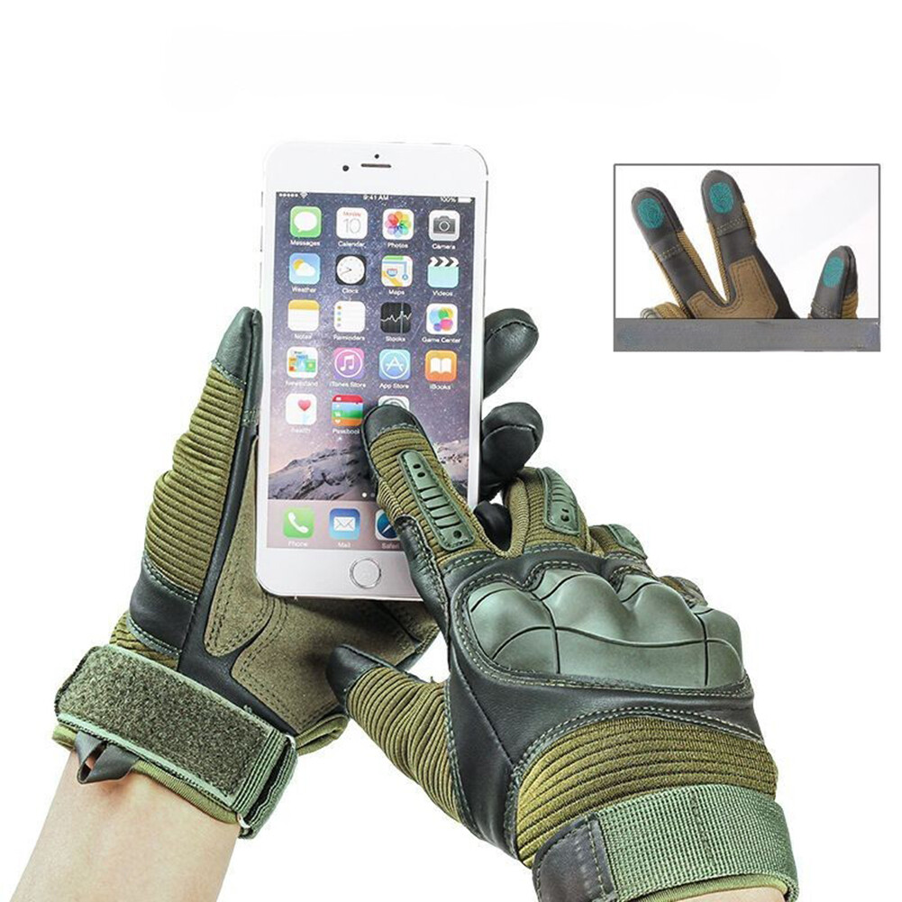 Men’s Tactical Gloves Touch Screen Windproof Full Finger Gloves Army Military US