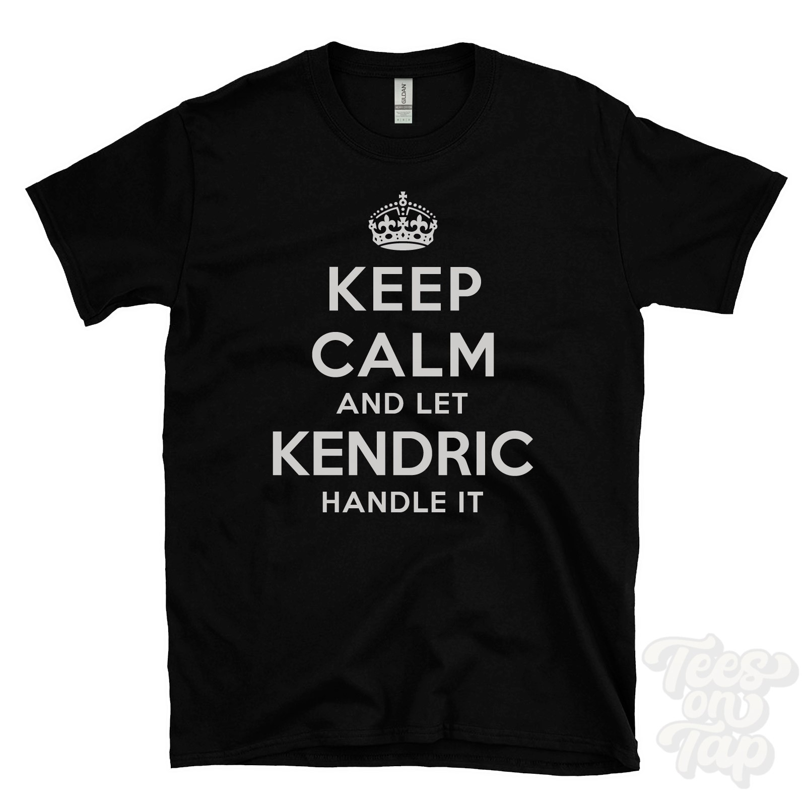 KEEP CALM AND LET KENDRIC HANDLE IT T-SHIRT mens/womens red/black funny gift