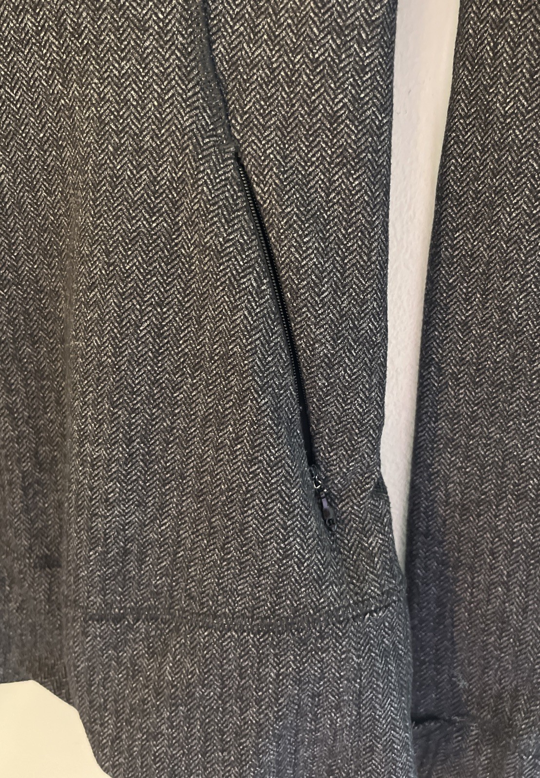Lululemon READY OR SNOT Pullover 1/4 Zip Black / White Herringbone Jacket Sz 6