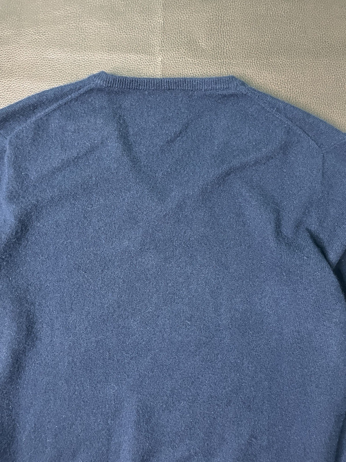 J Crew Relaxed midweight cashmere V-neck sweater L Navy New 2022 Model