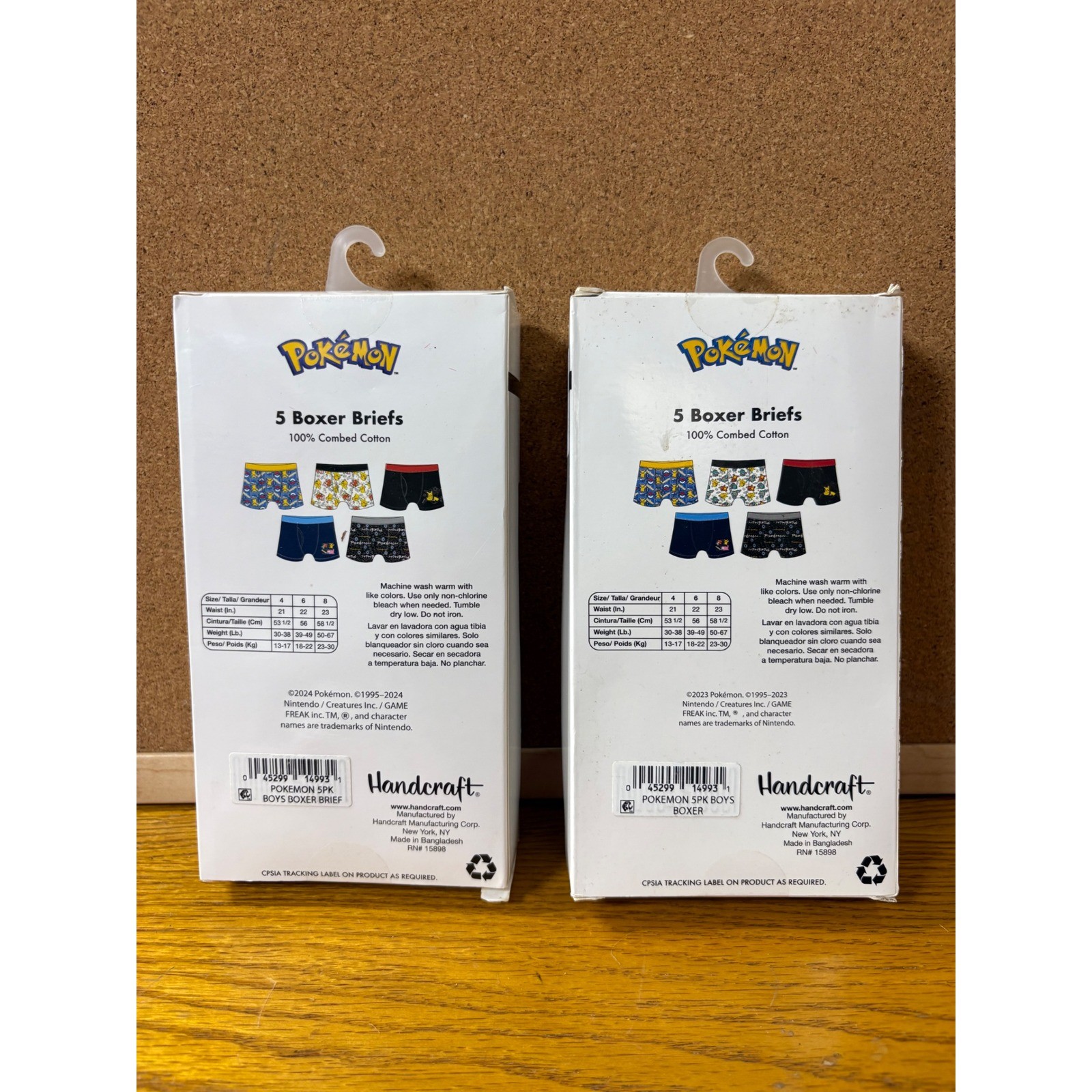 Pokemon Boys 5 Pack Boxer Briefs Pikachu Underwear 10 Pairs Total Size 4 New