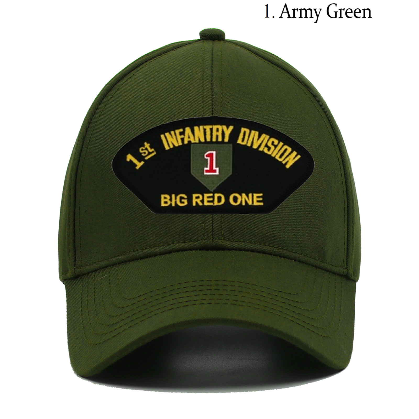 Embroidered Hat 1st Infantry Division – Big Red One, Veteran Cap, Trucker Hat