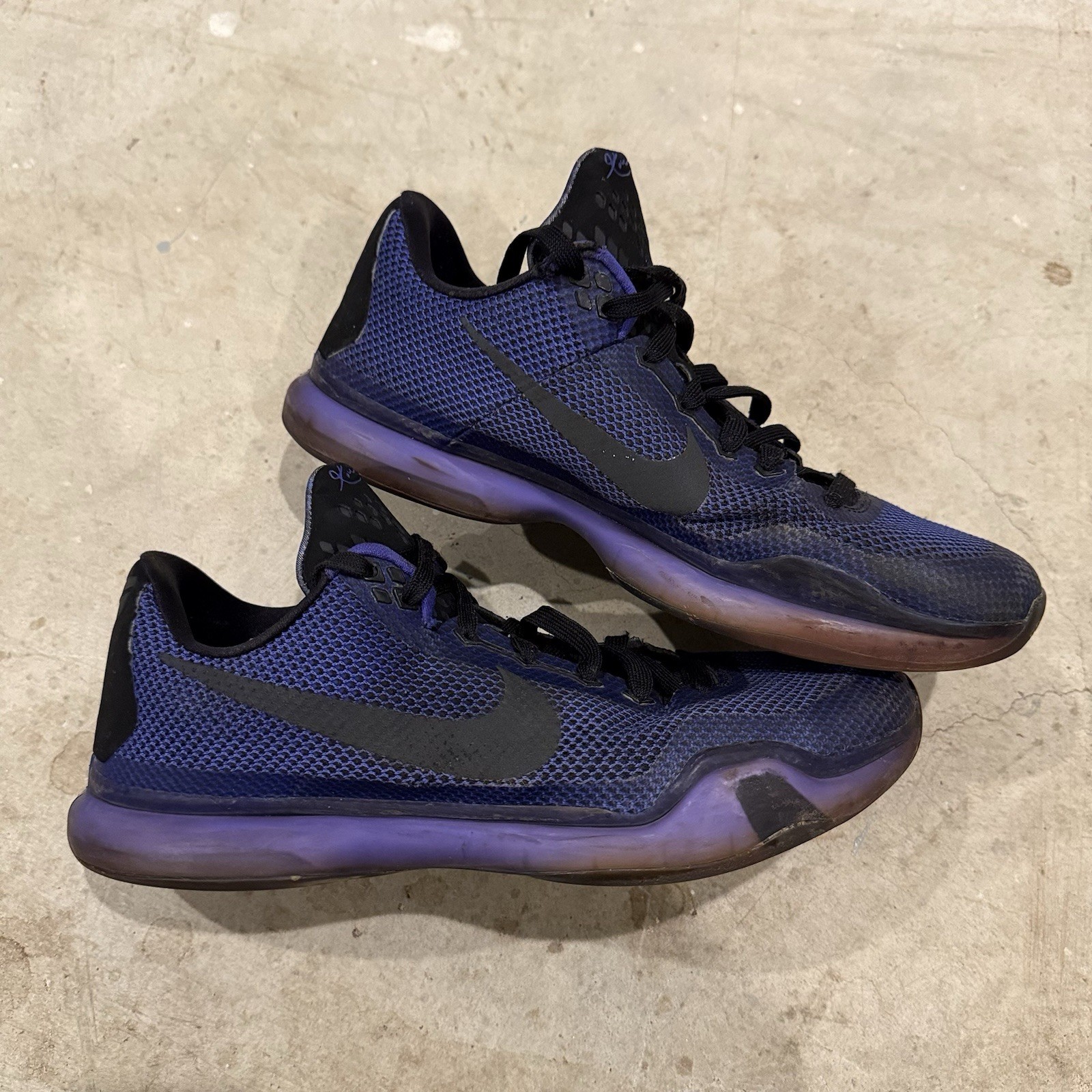 Nike Kobe X 10 Blackout Black Persian Purple Violet Mens 11 US 705317-005 *WORN*