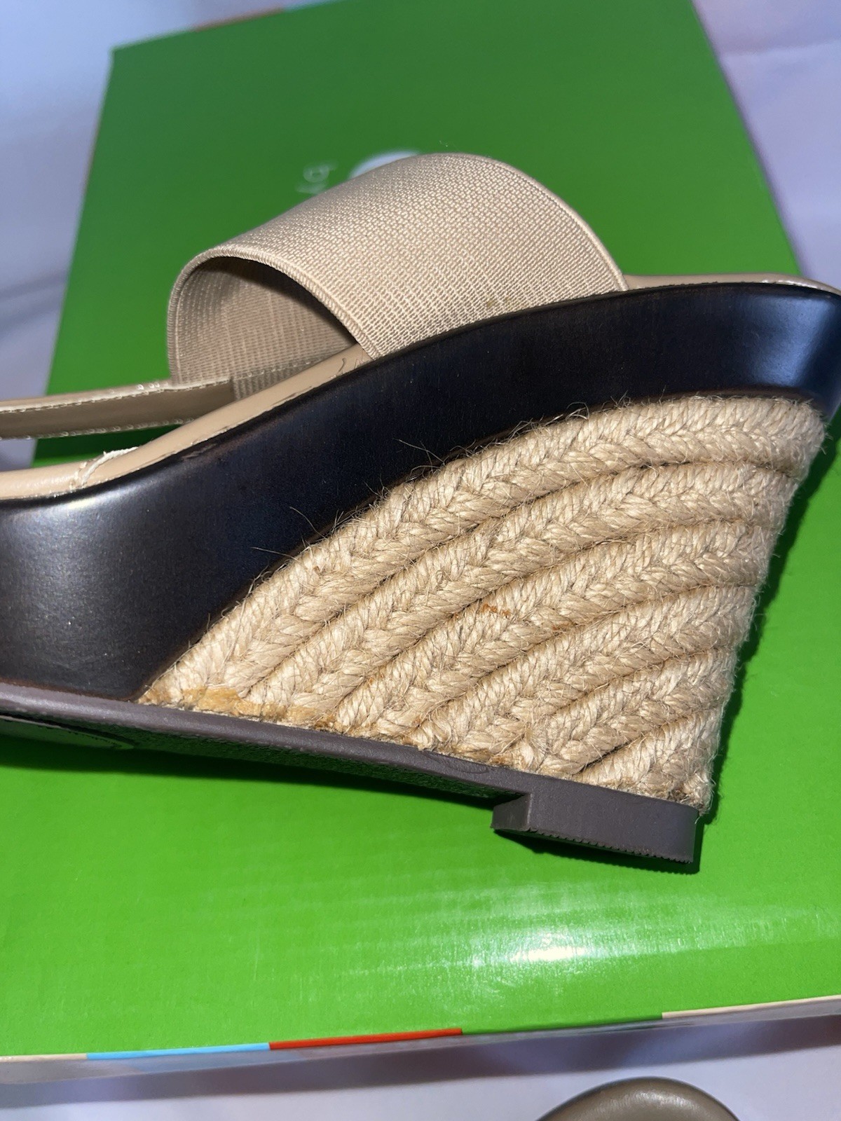 Charles by Charles David Women’s Camel Stretch T-Strap Wedge Sandals 7.5 M