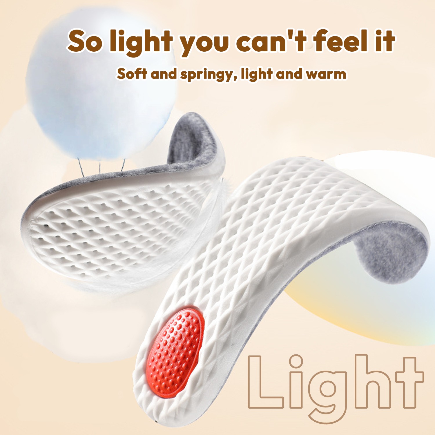 Premium Warm Thick Wool Fur Fleece Insoles Cozy & Fluffy Breathable Shoe Inserts