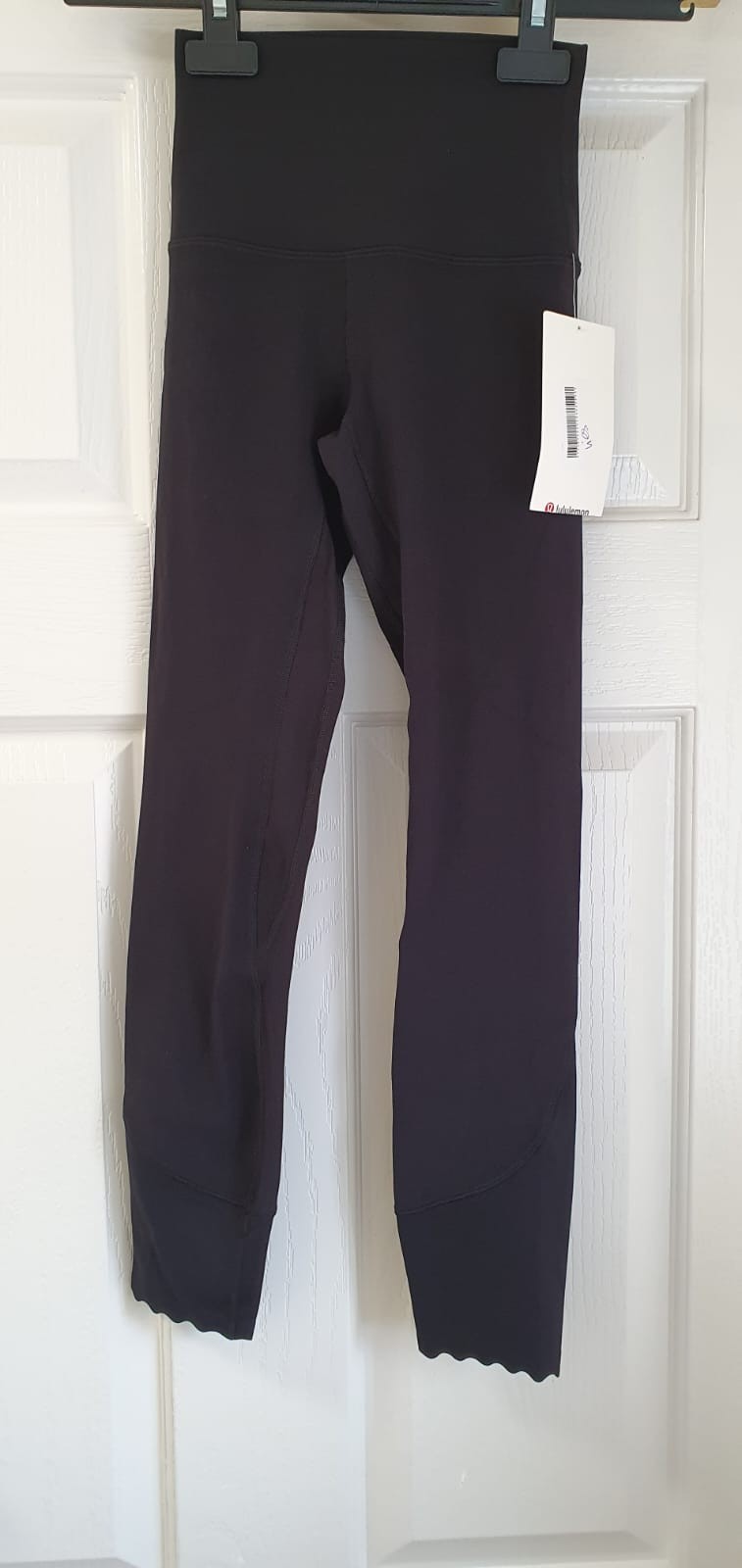 lululemon Align HR Pant 25″ Scallop Leggings Black US 0/UK 4 High Rise Pockets