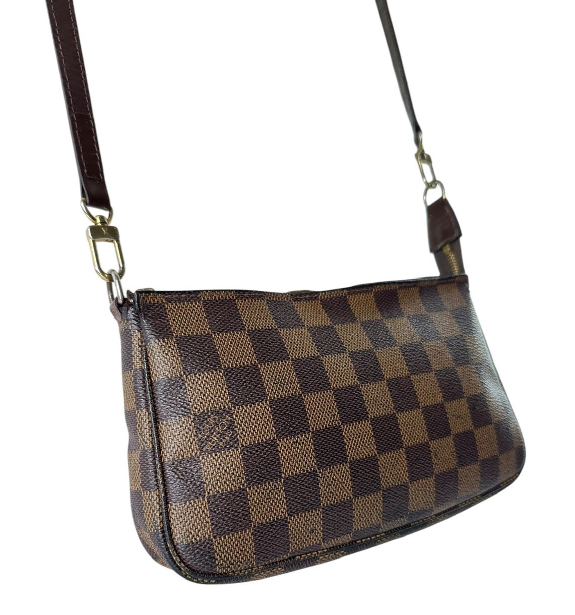 Vintage LOUIS VUITTON Damier Ebene Pochette Accessoires Shoulder Bag Crossbody