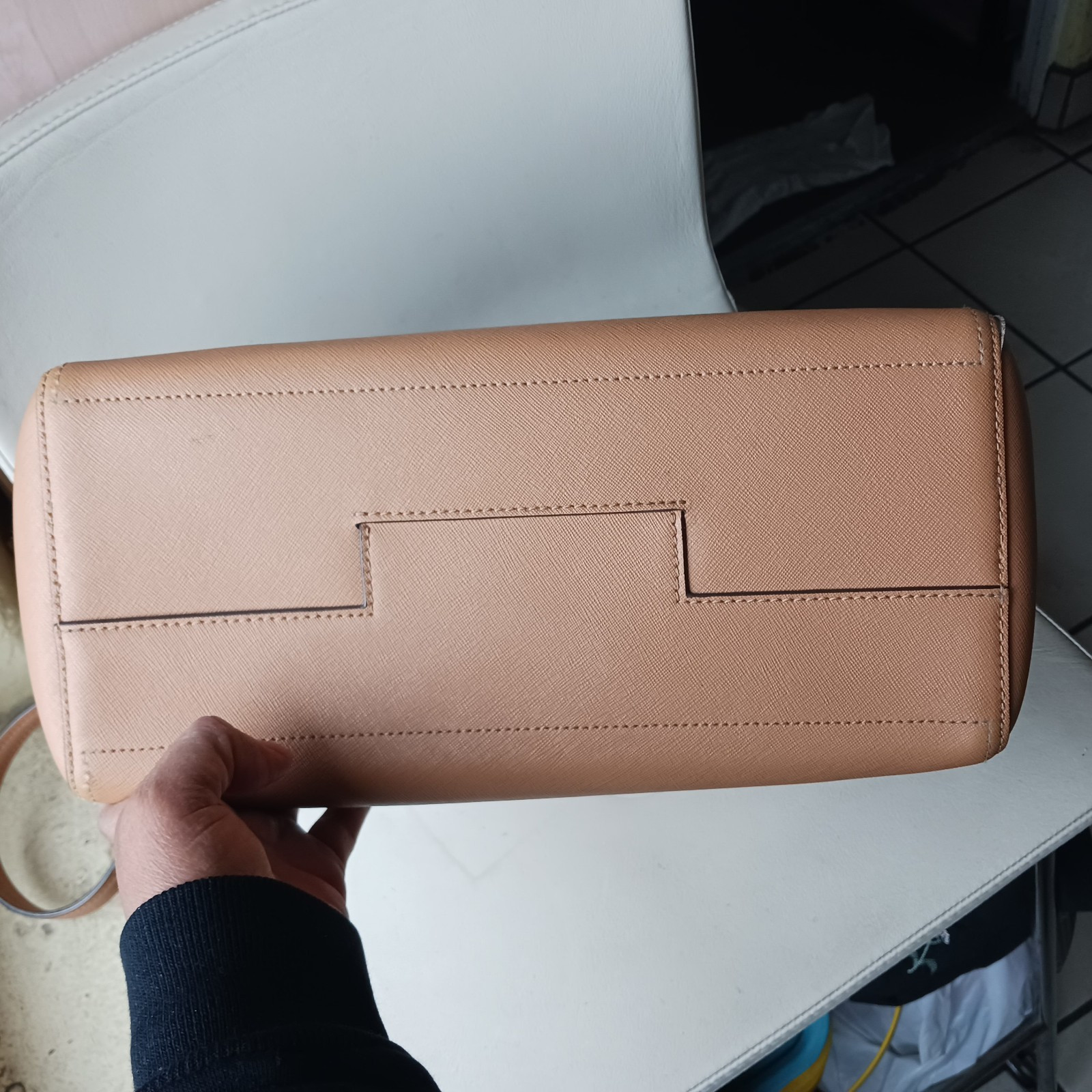 Tory Burch Robinson ToteBag York Triple Saffiano Leathe Compartment Camel Brown