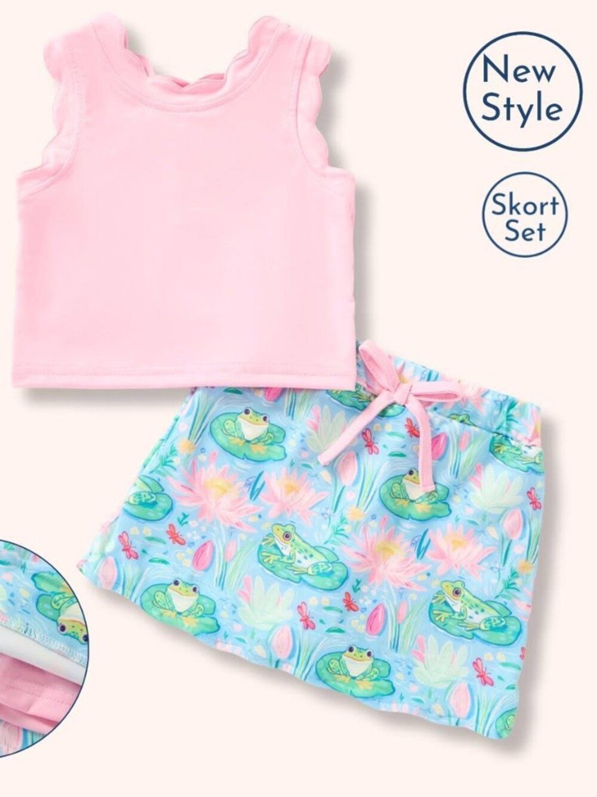 PETE + LUCY PREPPY POND 2 PIECE SKORT SET SIZE 12/18 MO