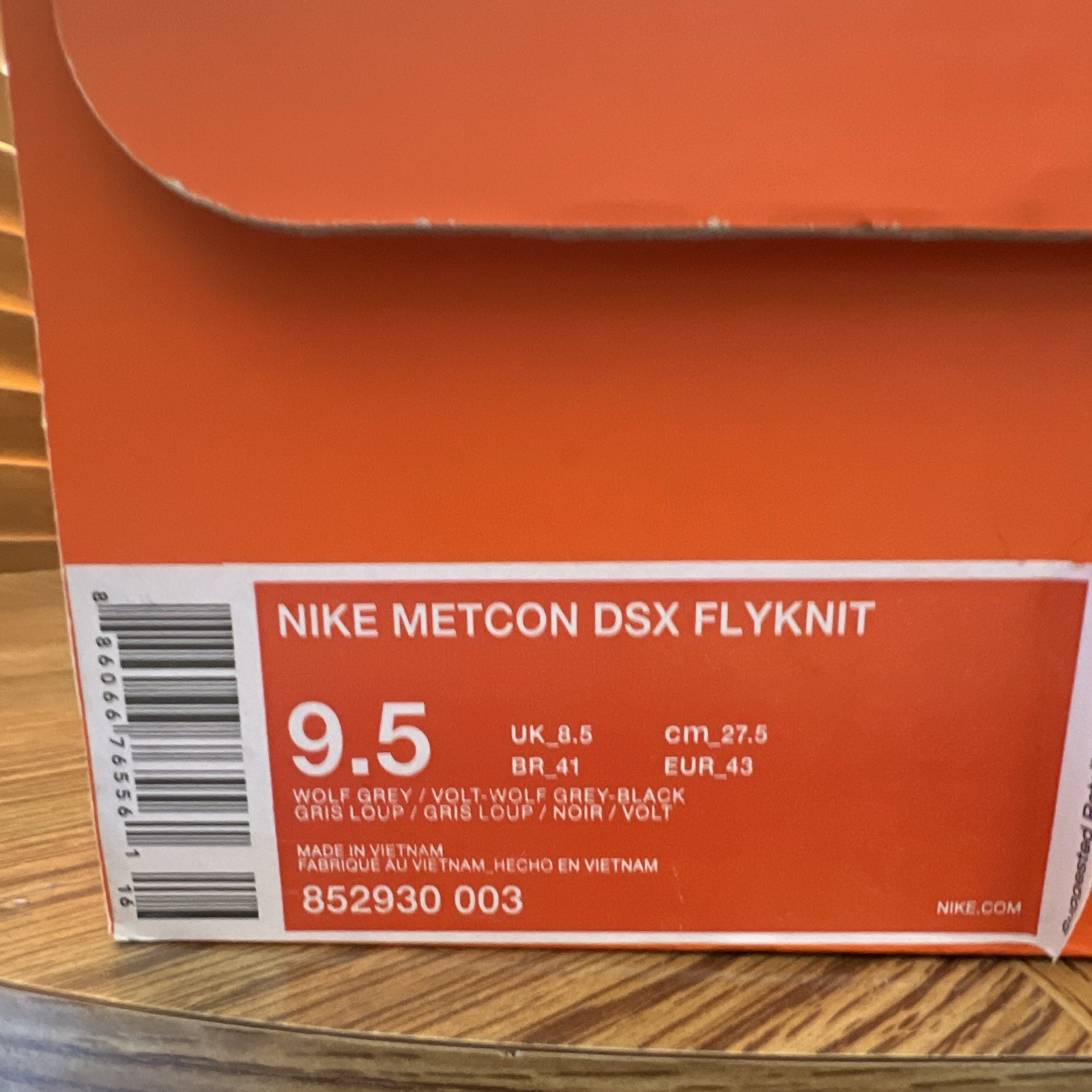 Nike Metcon DSX Flyknit Low Top Black/Gray-Volt Sneaker 852930-003