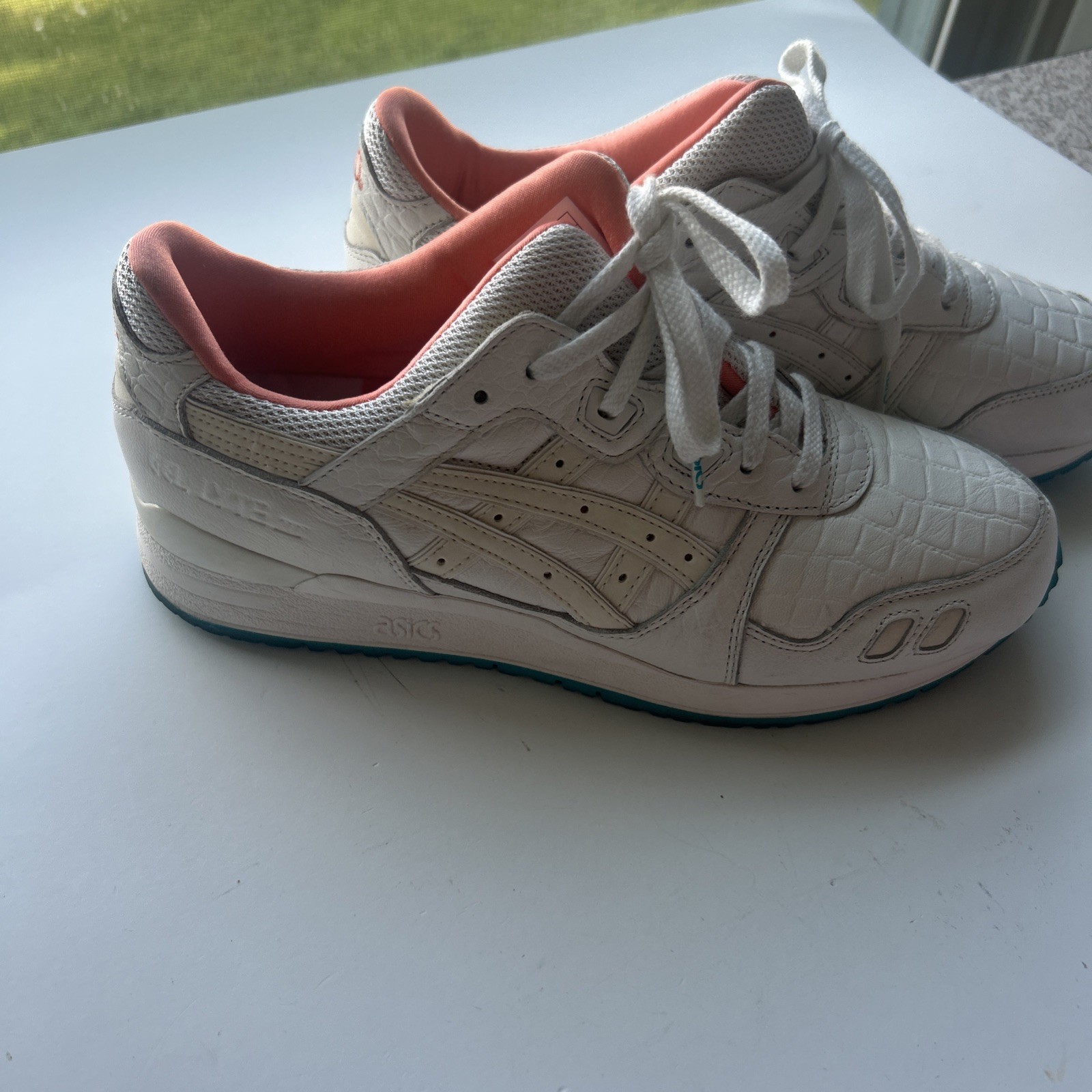 ASICS GEL-LYTE III ” MIAMI VICE” MEN SIZE 8 White Orange Blue