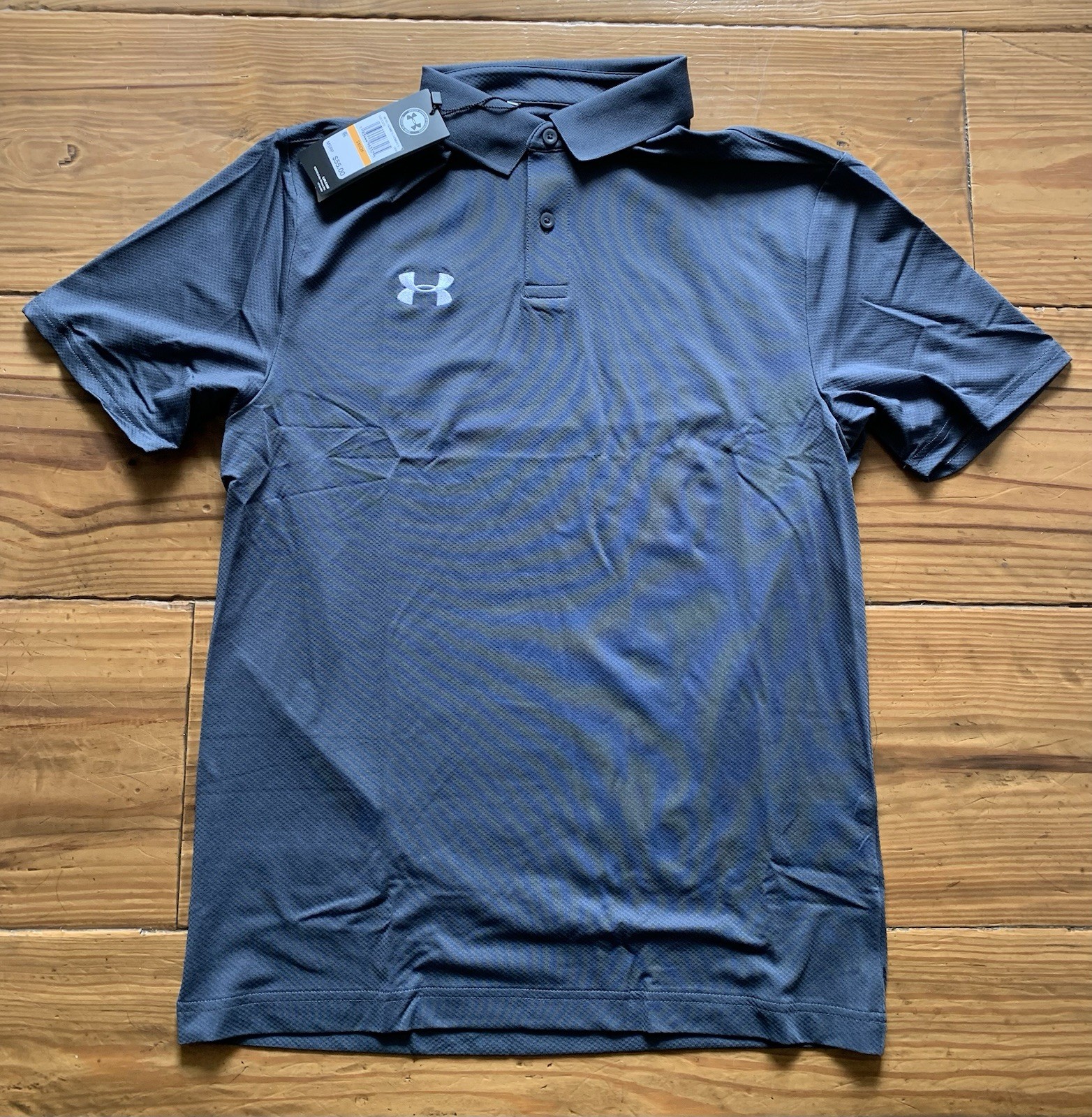 NEW Mens UA Under Armour Polo Golf Shirt #1351322 – Size SMALL Steel Grey $55.00