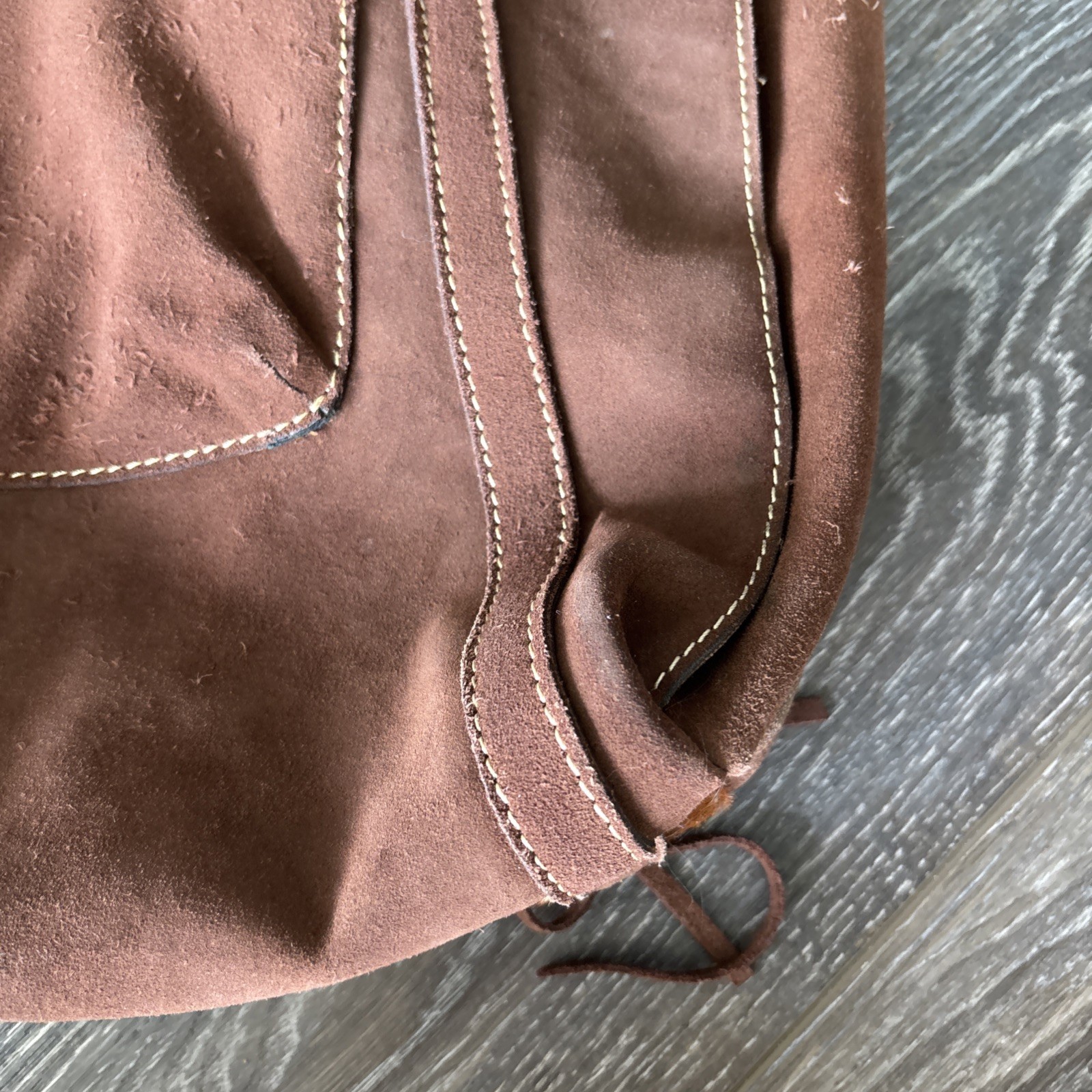 Patricia Nash Leather & Cowhide Print Mwith Leather Fringe Tote Purse – See Pics