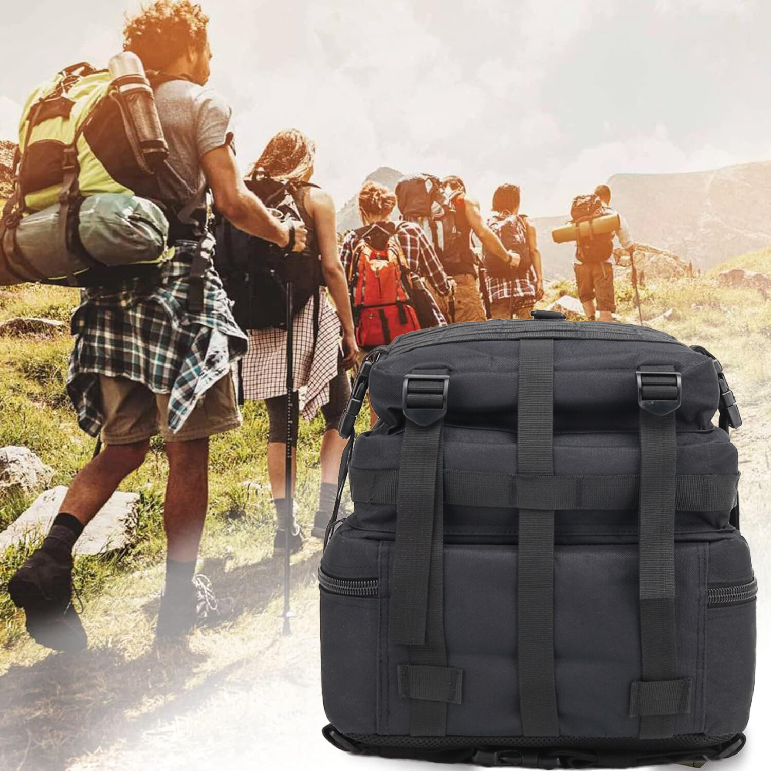 45L Military Tactical Backpack Large Army Men 3 Day Assault Pack Molle Rucksack