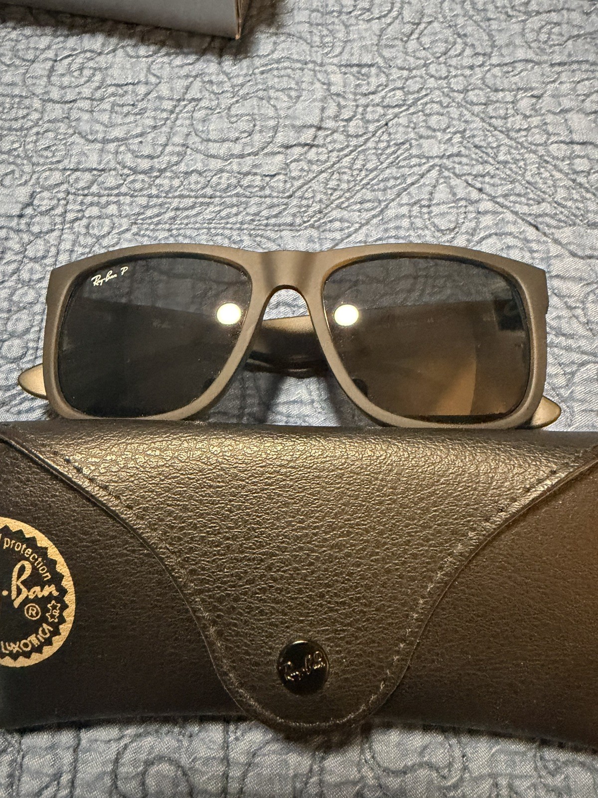 Ray-Ban RB4165 Justin Sunglasses Rubber Havana/Dark Gray Lenses 54MM