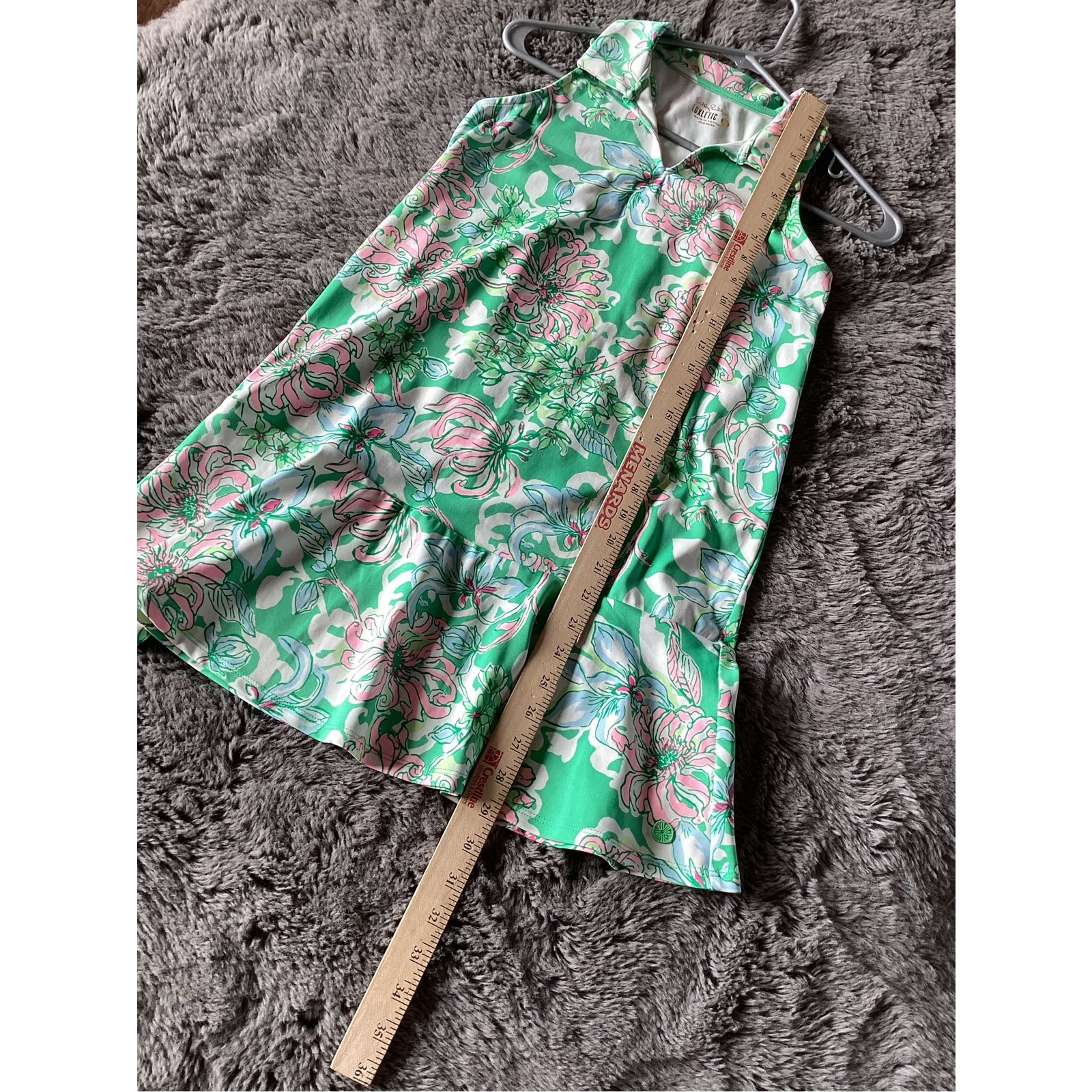 Lilly Pulitzer Spearmint Blossom Views Dania Dress & Shorts Luxletic Girls SZ XL