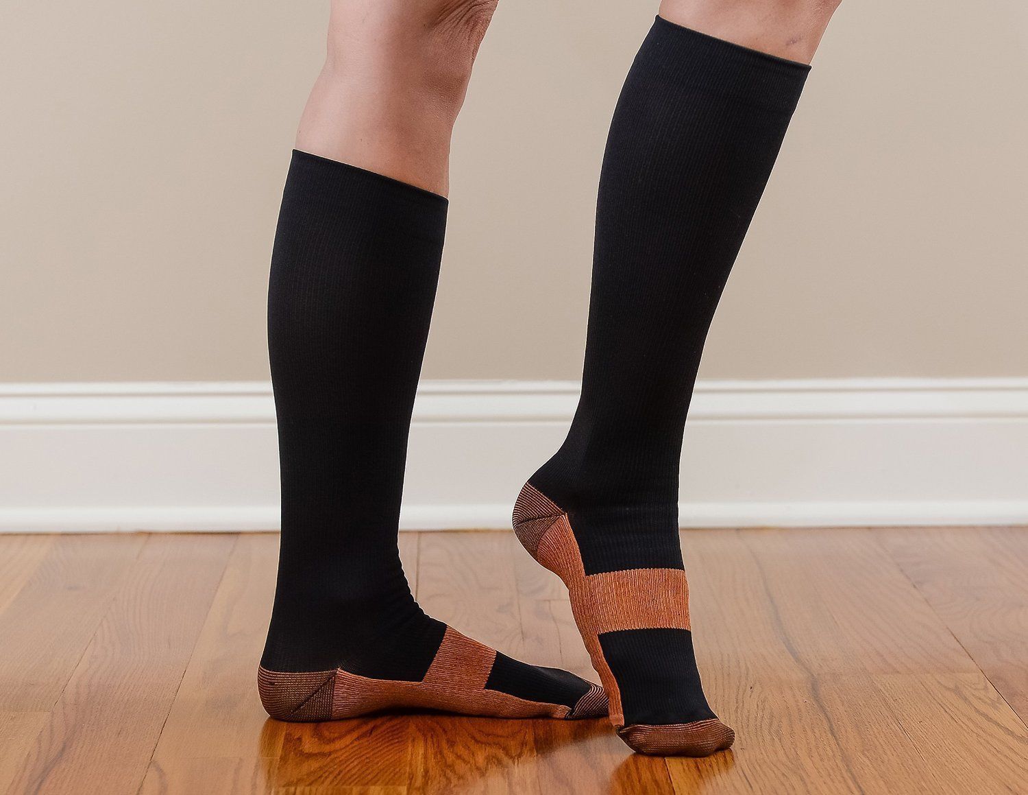 5 Pairs Copper Compression Socks 20-30mmHg Graduated Support Men’s Women’s