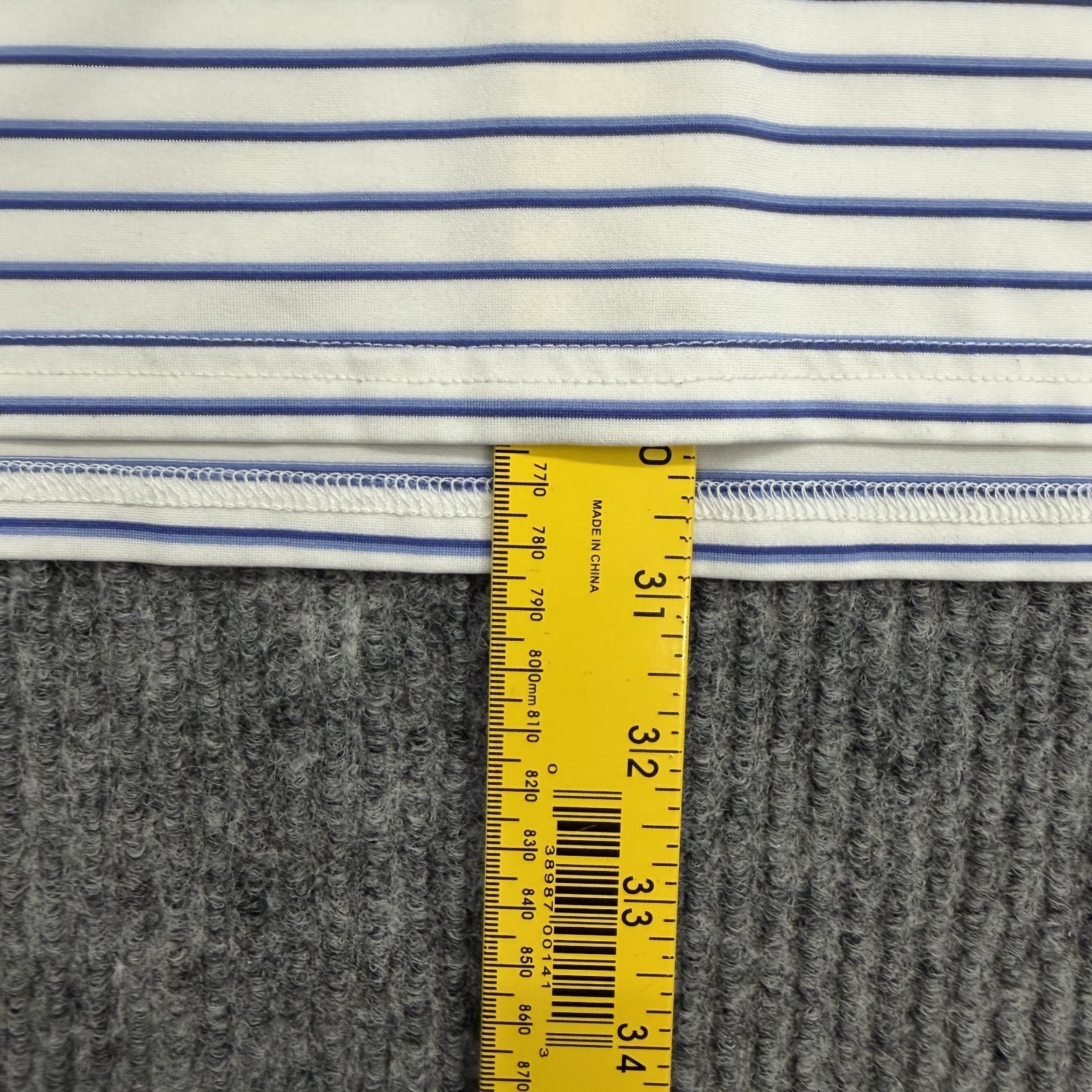 Holderness & Bourne The Sutton Surfside Polo Shirt Mens L White Blue Stripe Golf