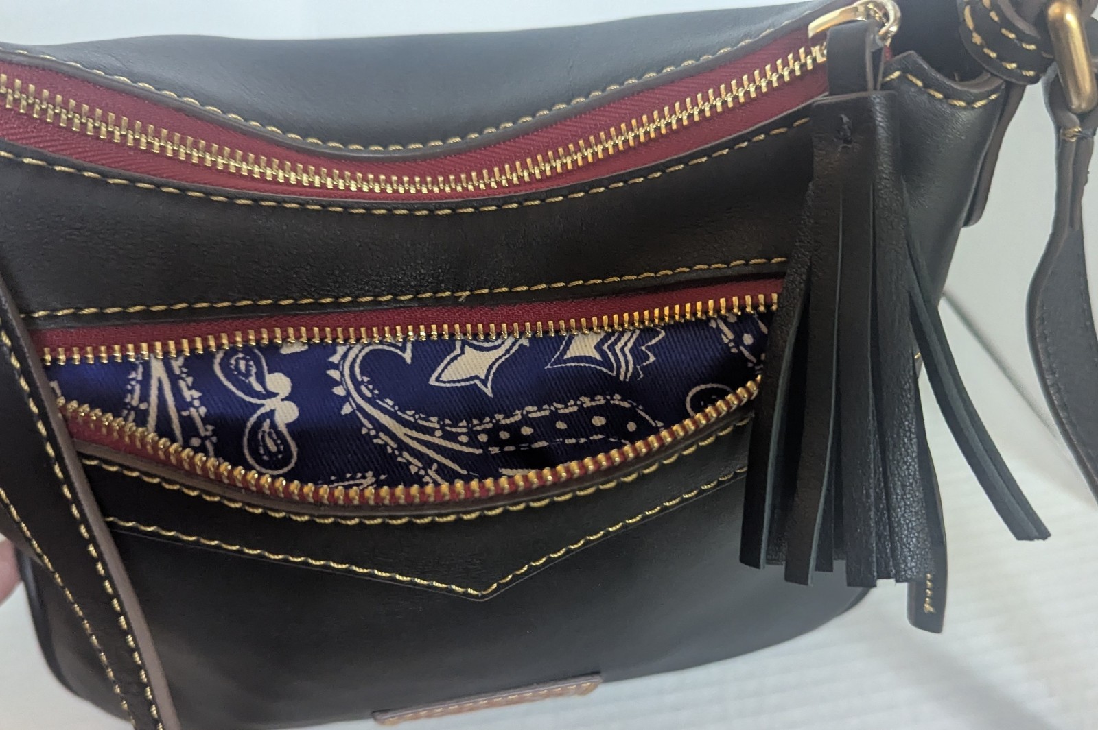 Dooney & Bourke Black Western Horseshoe Crossbody