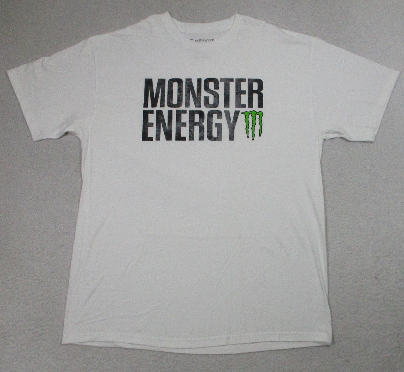 Monster Energy Shirt Mens XL White Graphic Tee Logo 100% Cotton Mexico