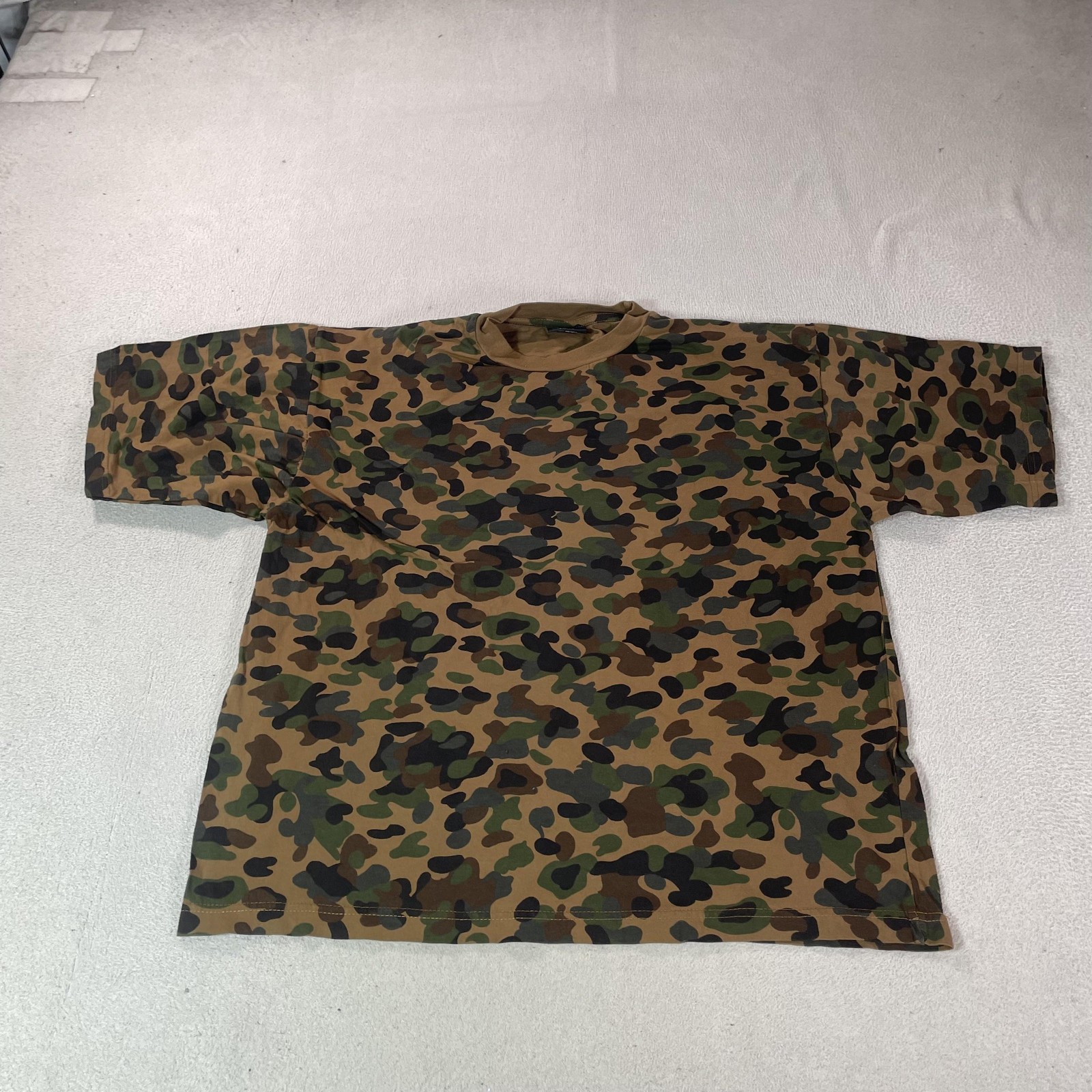 Mil Tec Camo Shirt Mens XL Brown Military Tactical Hunting Outdoor Tee Outdoor T