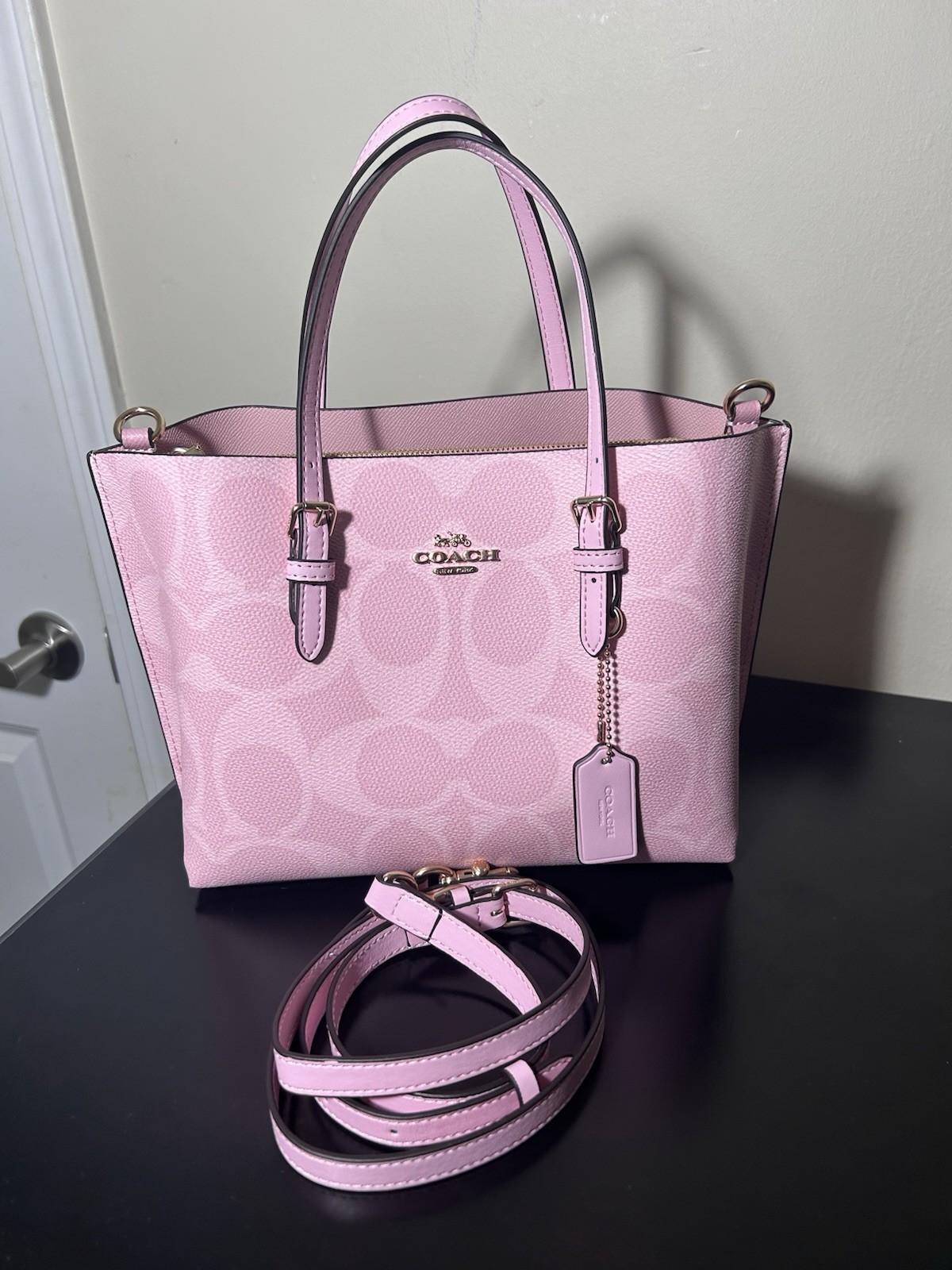 Coach Powder Pink Mollie Tote Bag 25 CAL50
