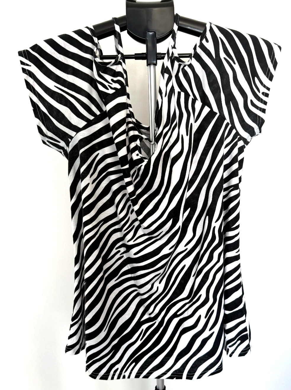 Yours Clothing Zebra Print Cold Shoulder Cowl Neck Blouse Top Plus Size 20