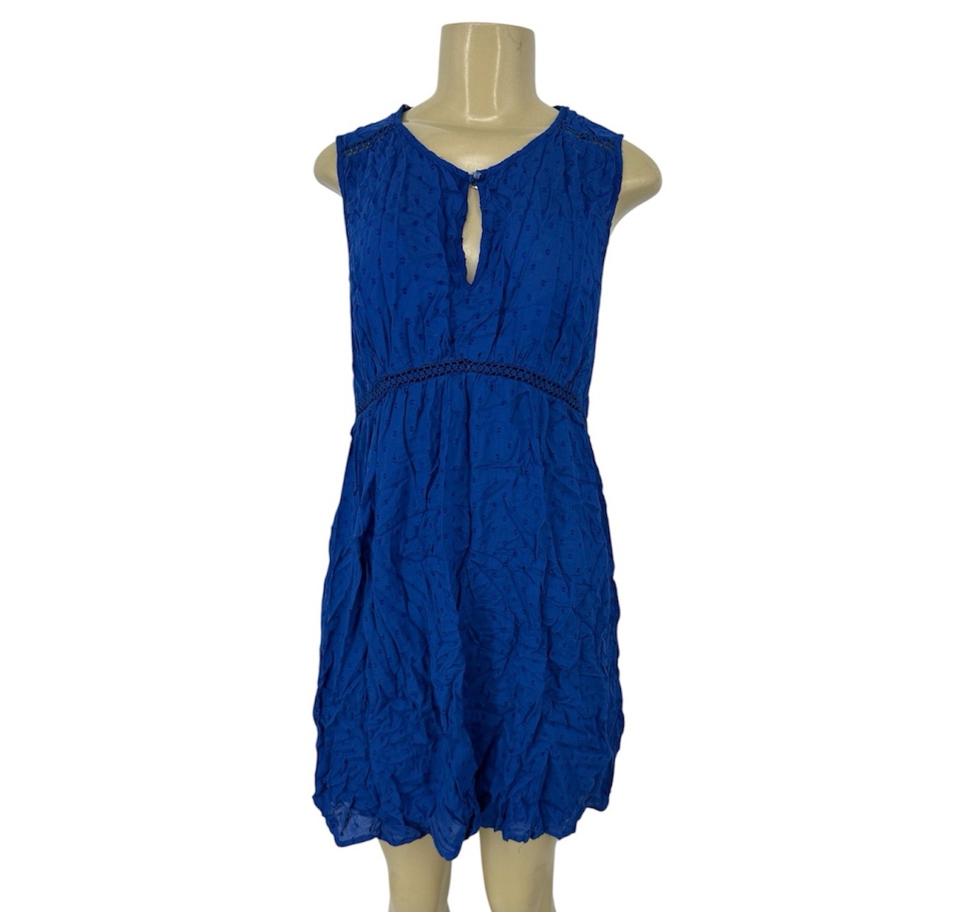 Lucky Brand Medium Women Pullover Lined Sleeveless Hazel Dress Mini Blue J101