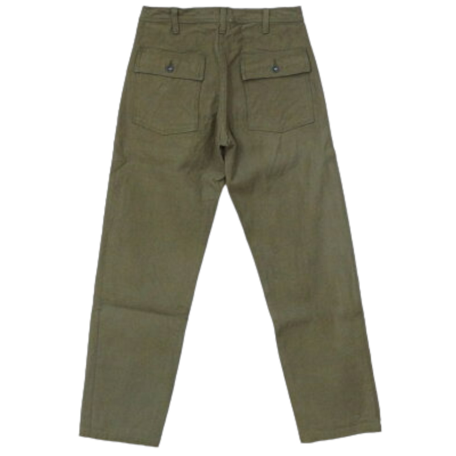 SAMURAI JEANS SJ52BP 15oz HEAVY BACK SATIN BAKER PANTS Olive One-washed
