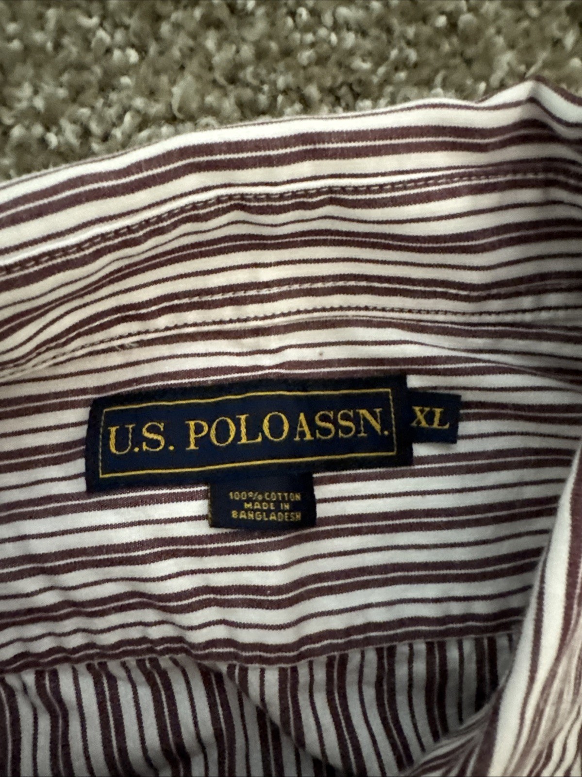 Men’s US Polo Assn. Size Large Long Sleeve Button Up Shirt