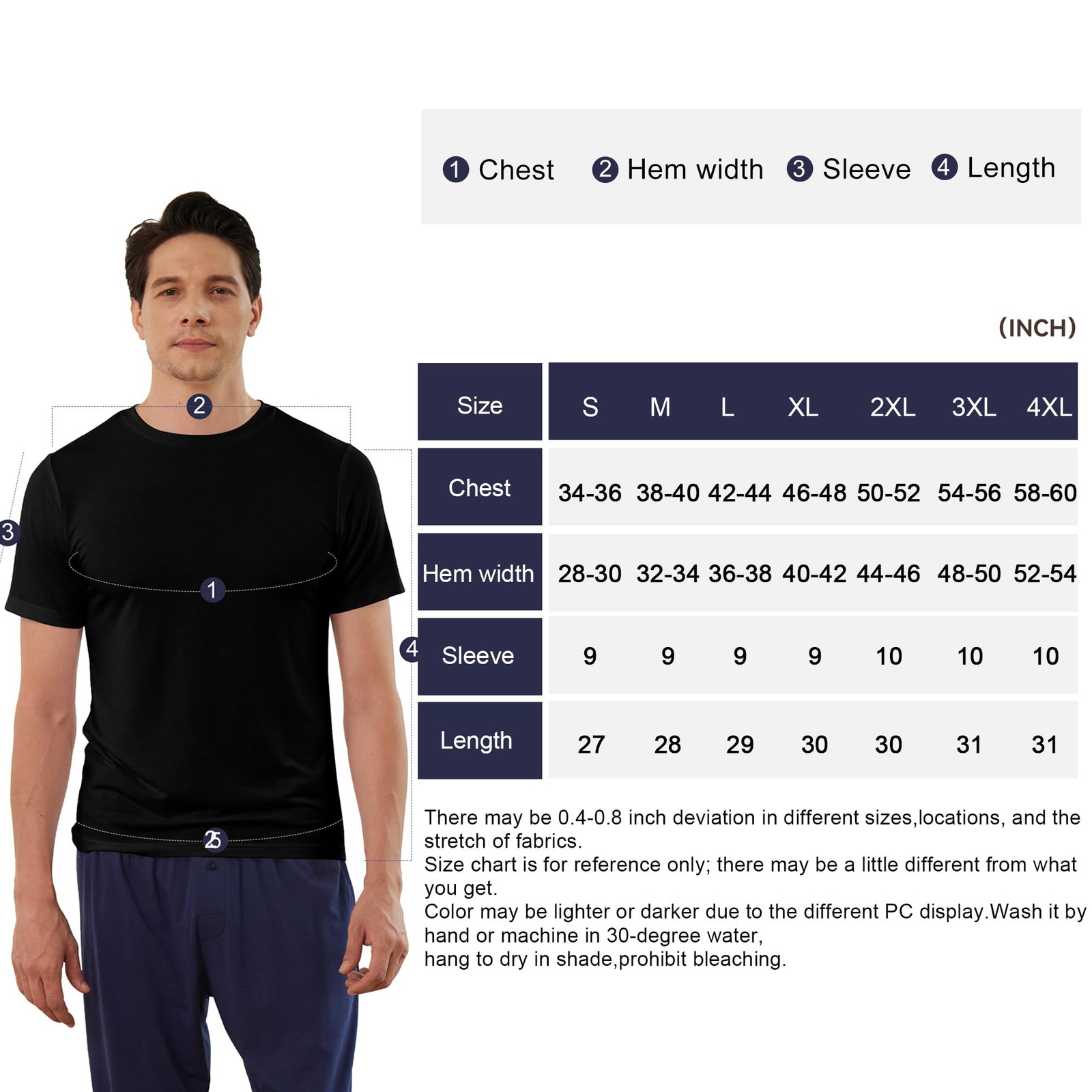 BAMBOO COOL Men’s Undershirts Moisture Wicking Crewneck T Shirts, Breathable …