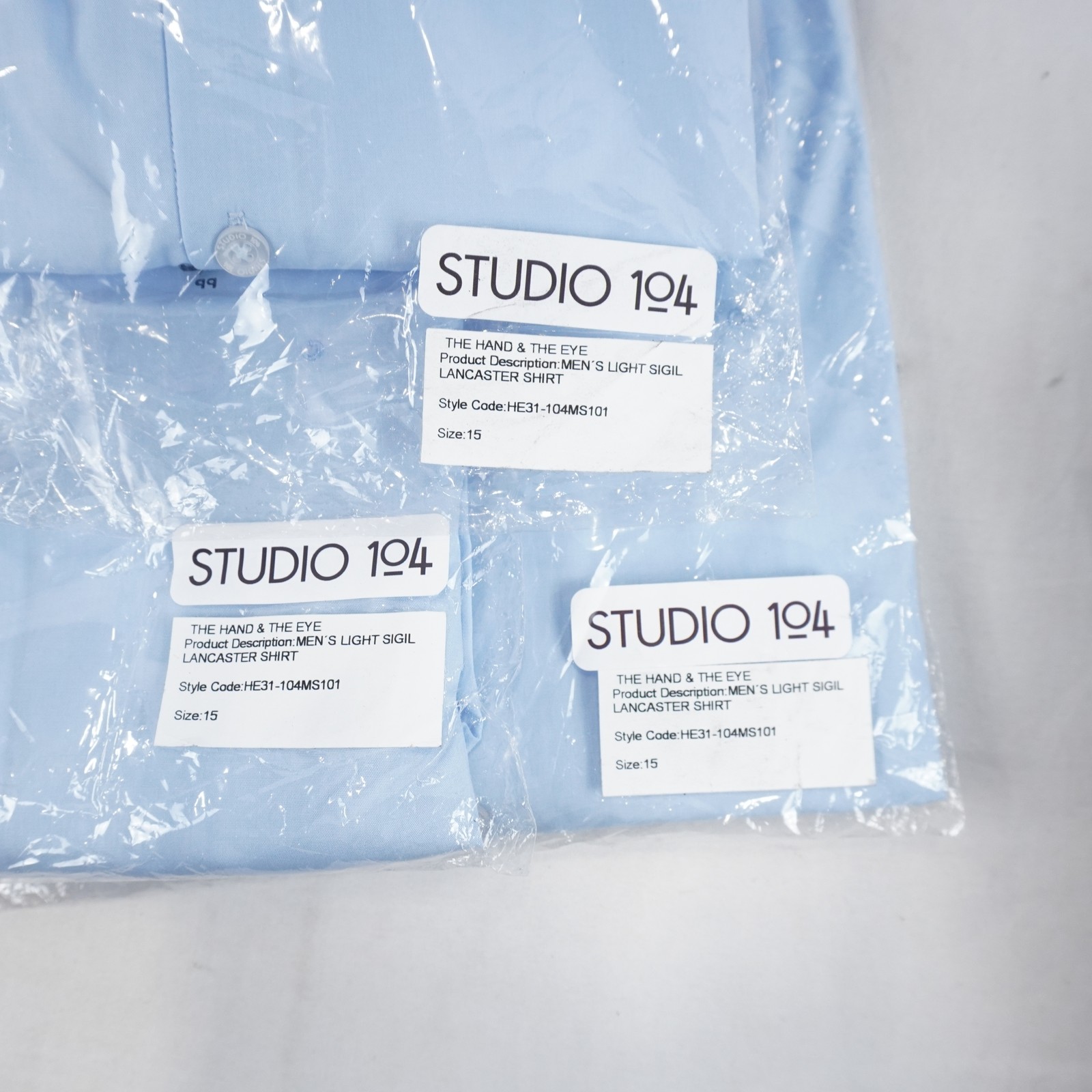 Studio 104 Light Sigil Lancaster Blue Dress Shirts Men’s Various Sizes Lot of 11