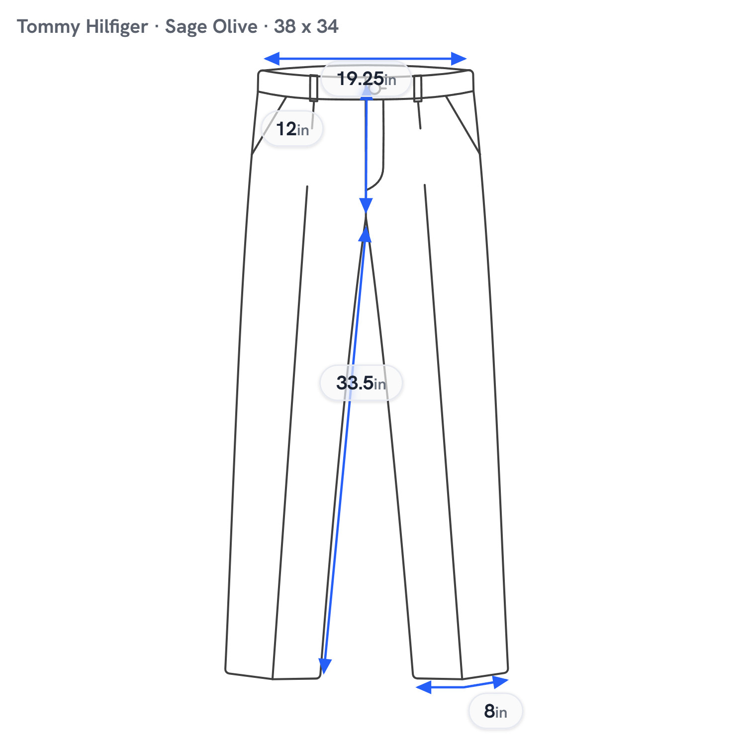 $95 Tommy Hilfiger THFlex Performance Modern Fit Dress Pants Men’s 38 x 34 Green