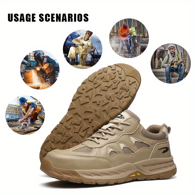 Mens Waterproof Work Boots Steel Toe Safety Shoes Indestructible Non Slip Boots