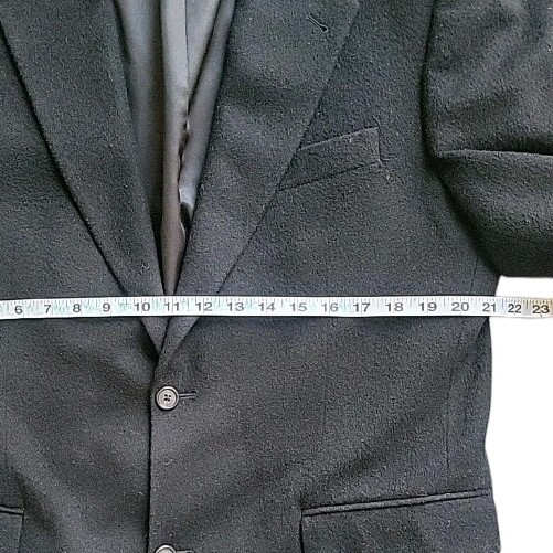 Tailors Row By Deansgate Blazer Mens 42 Black Pure Camel Hair Sport Coat Jacket