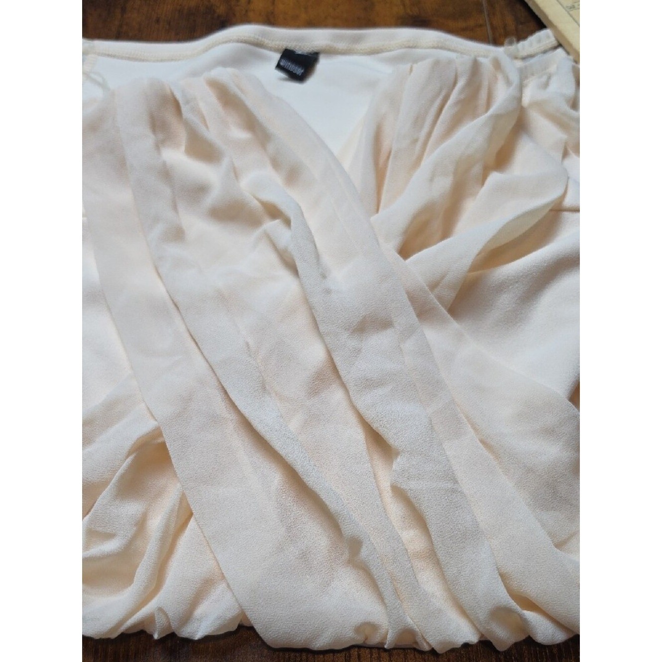 WINDSOR | Off Shoulder Chiffon Going Out V-Neck Crop Top Romantic Peasant | M