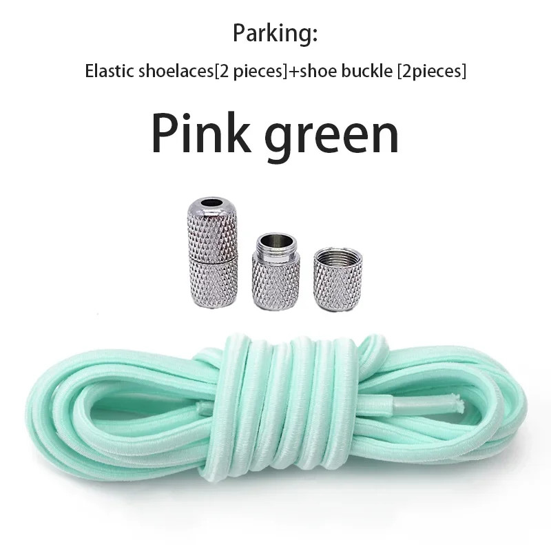 round Elastic Shoelaces for Sneakers No-Tie Tennis Shoe Laces with Rubber Band f
