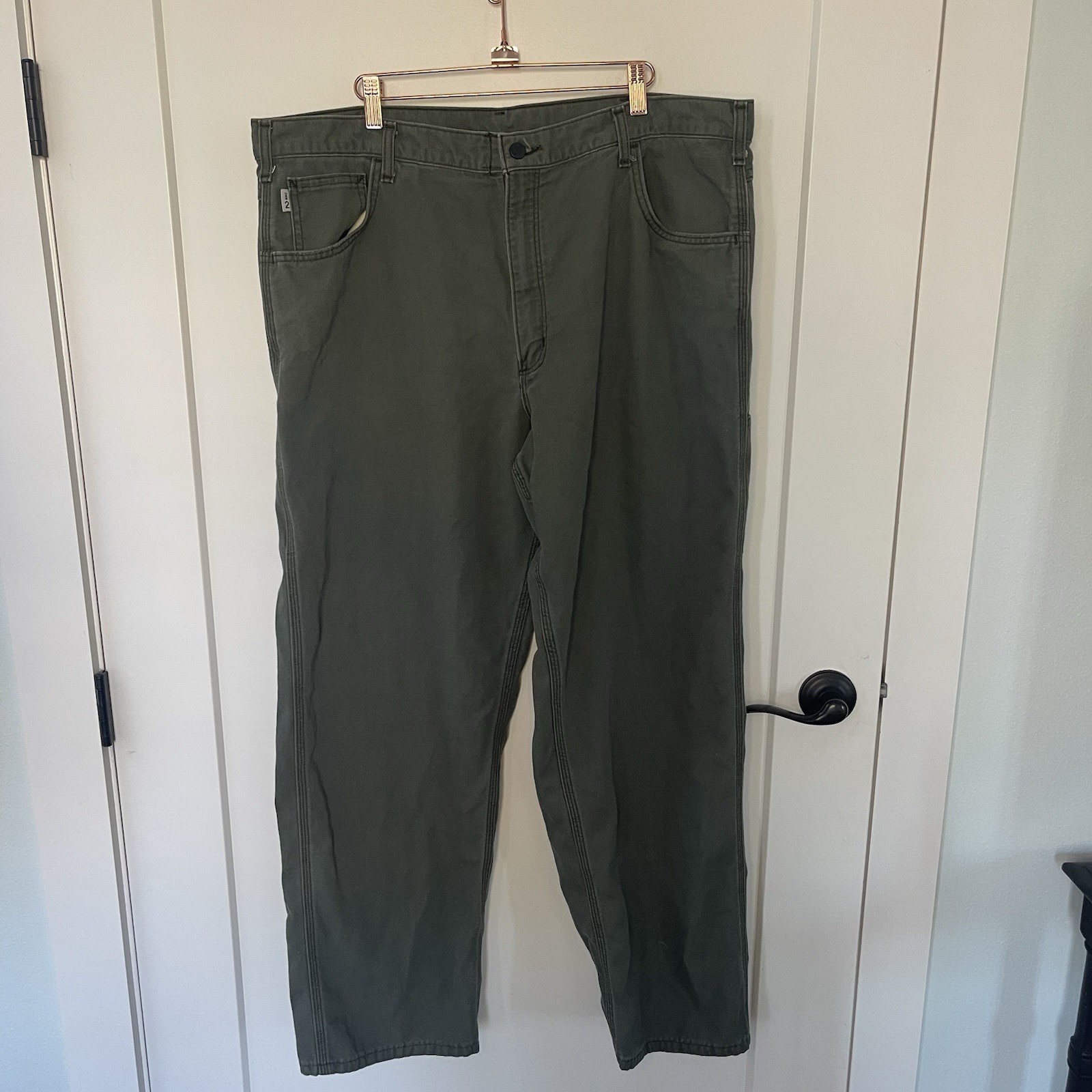Carhartt Pants FR FRB159 MOS HRC2 Loose Fit Moss Green Workwear Chore 42×32