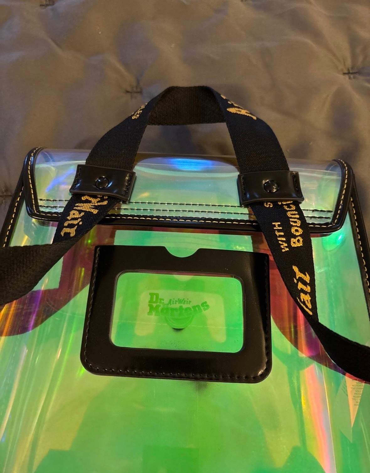 Dr Martens Mini Iridescent Holographic Clear Backpack
