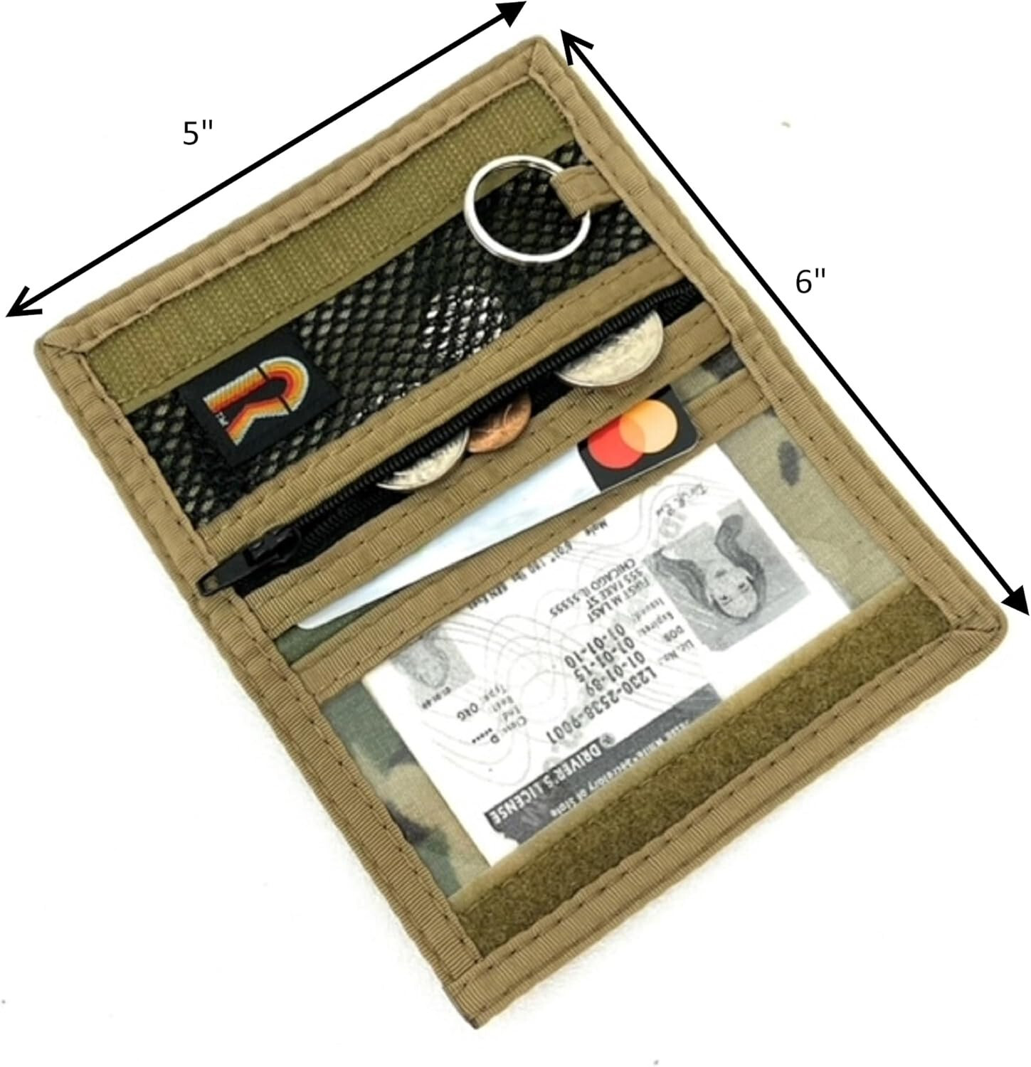 Rainbow of California Front Pocket Wallet Multicam 76PL-V2 Keyring Made in USA