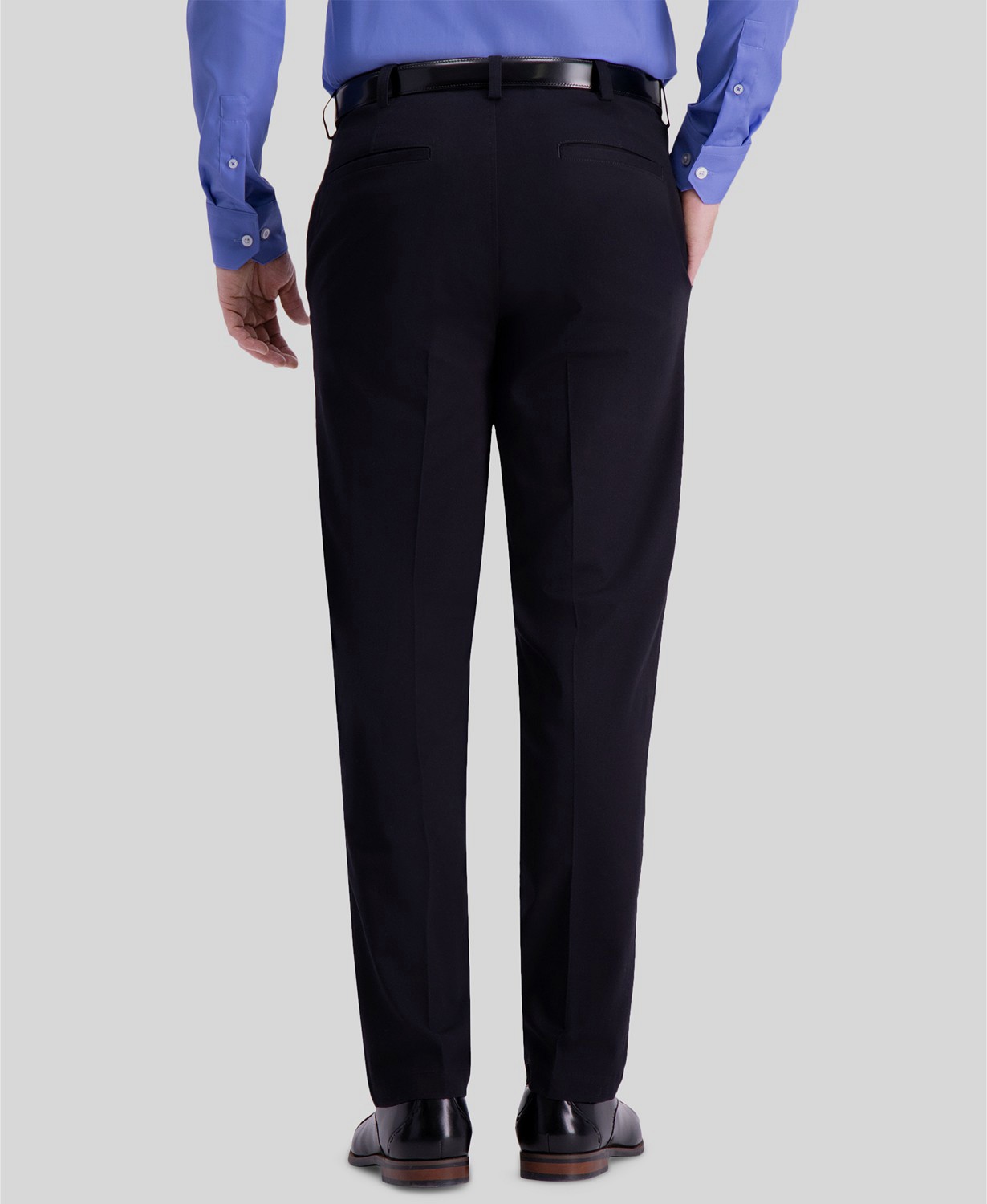 Haggar Men’s Black Classic 2-Way Stretch Wrinkle Resistant Dress Pants Size 38