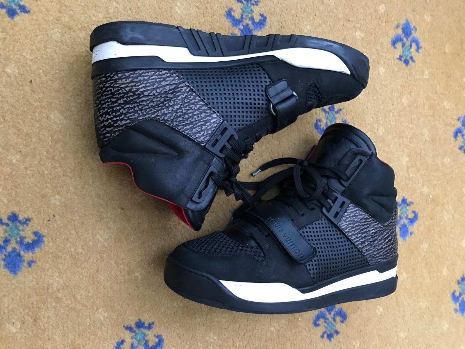 Louis Vuitton Trainer Sneaker Boot High Top Trailblazer Damier UK 7 US 8 EU 41