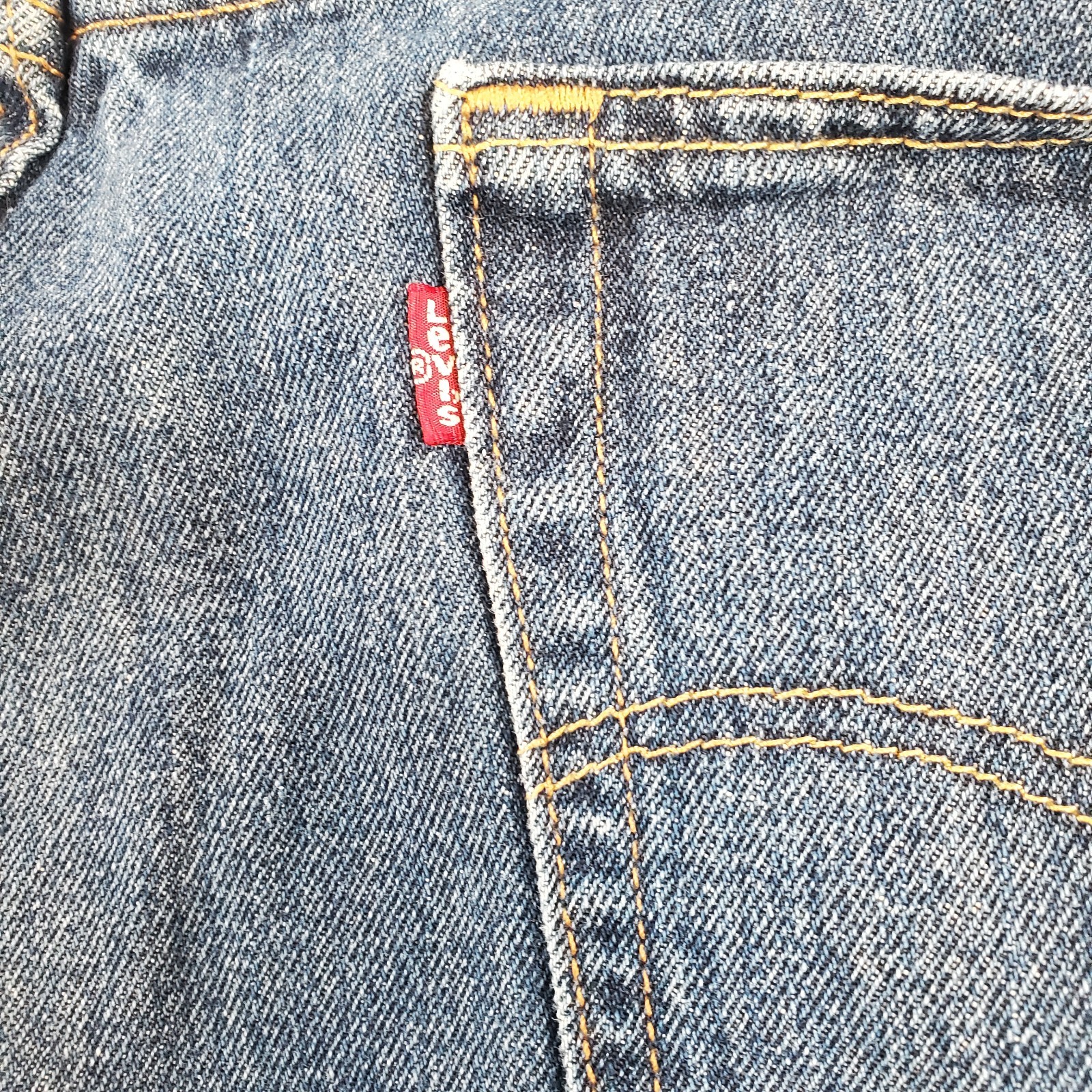 Levis 517 Mens 38×30 Blue Bootcut Denim Jeans Waterless
