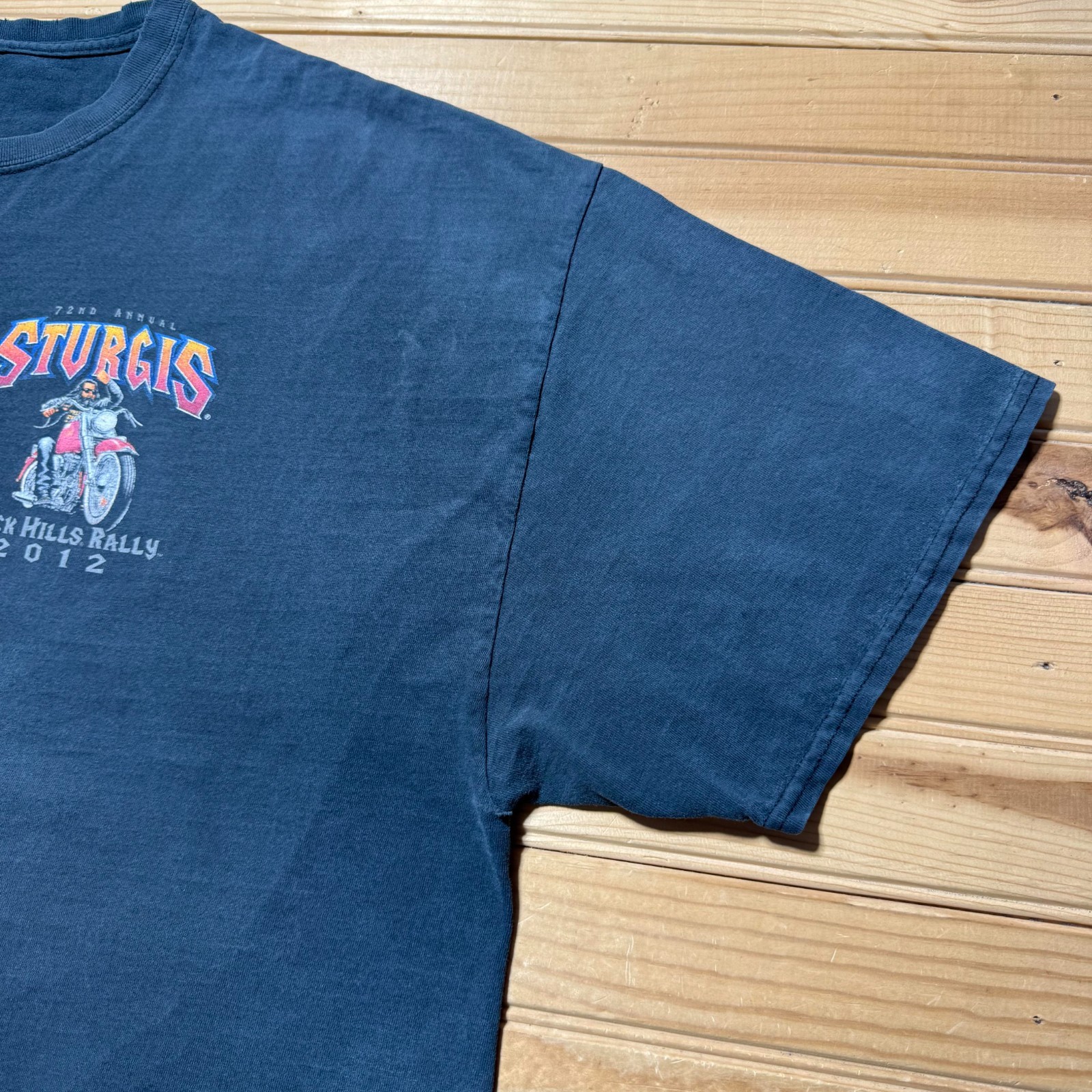 2012 Sturgis Black Hills Rally Thunder in the Hills Graphic Biker T-Shirt – 2XL