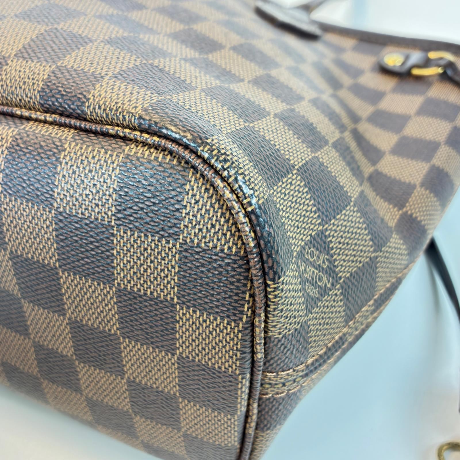 LOUIS VUITTON Never full PM Tote Bag N51109 Damier canvas Brown