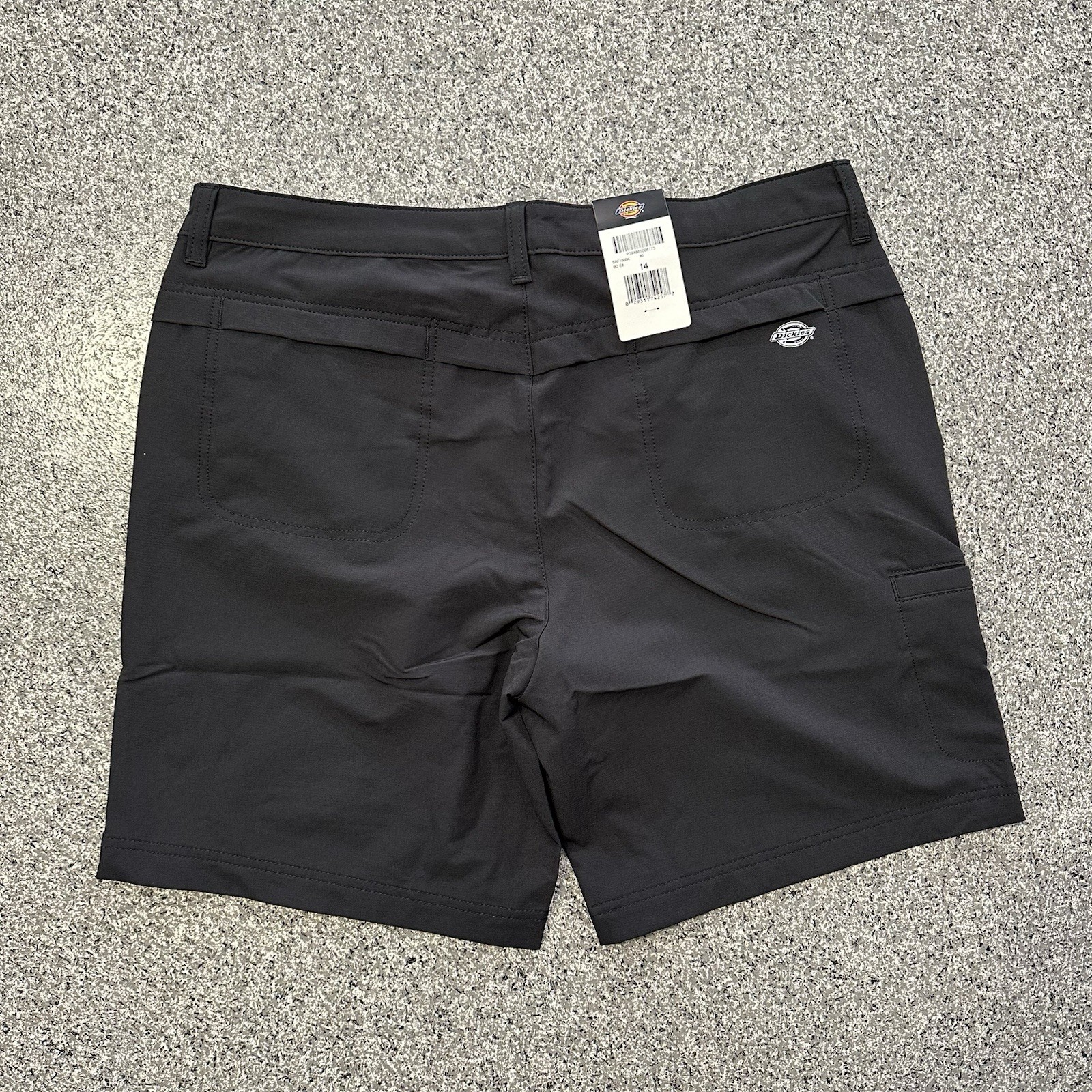 Dickies Shorts Womens 14 Black Performance Workwear Cooling Temp IQ 9” Stretch