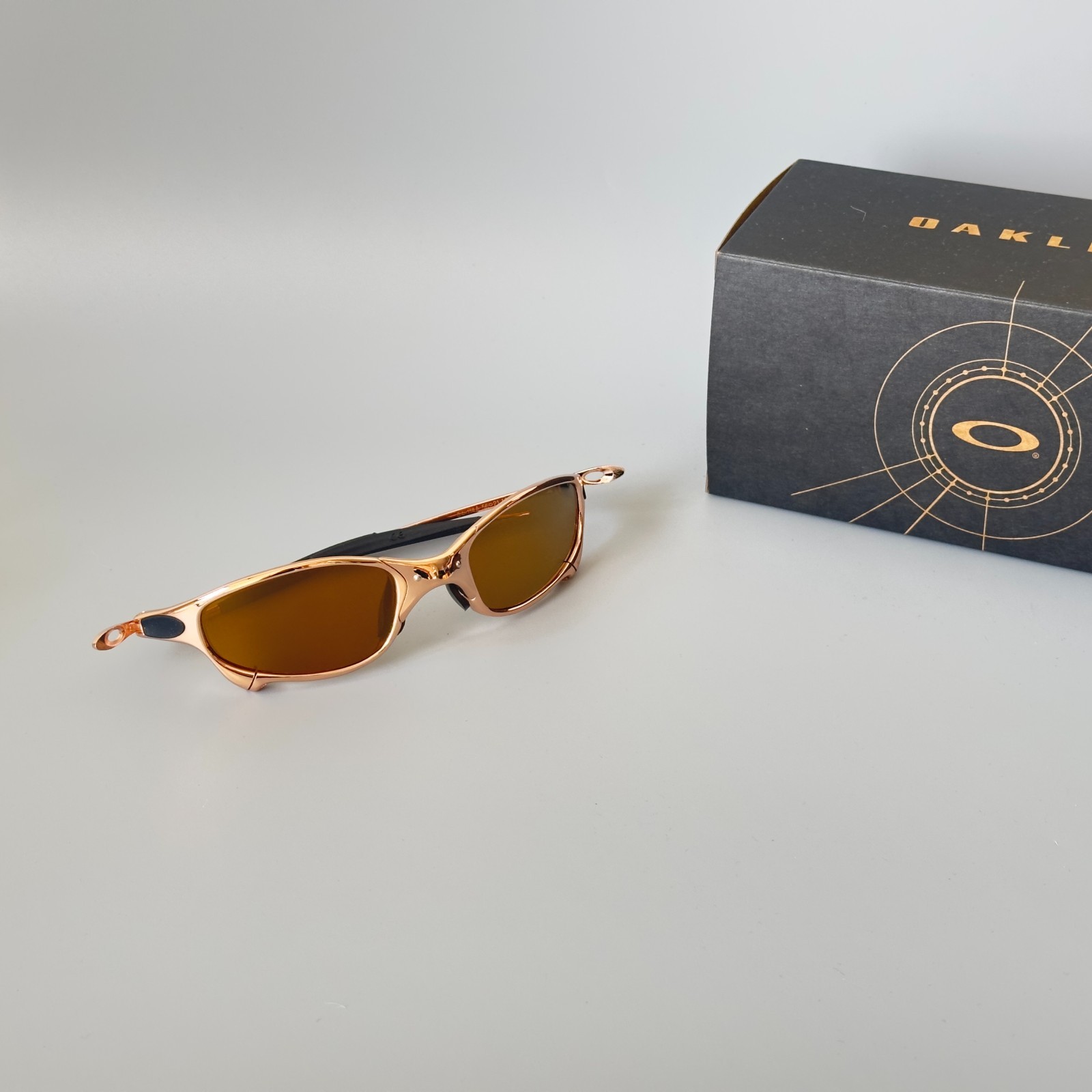 Oakley Juliet 1.0 X-Metal Rose Gold Faram Gold Polarized Sunglasses