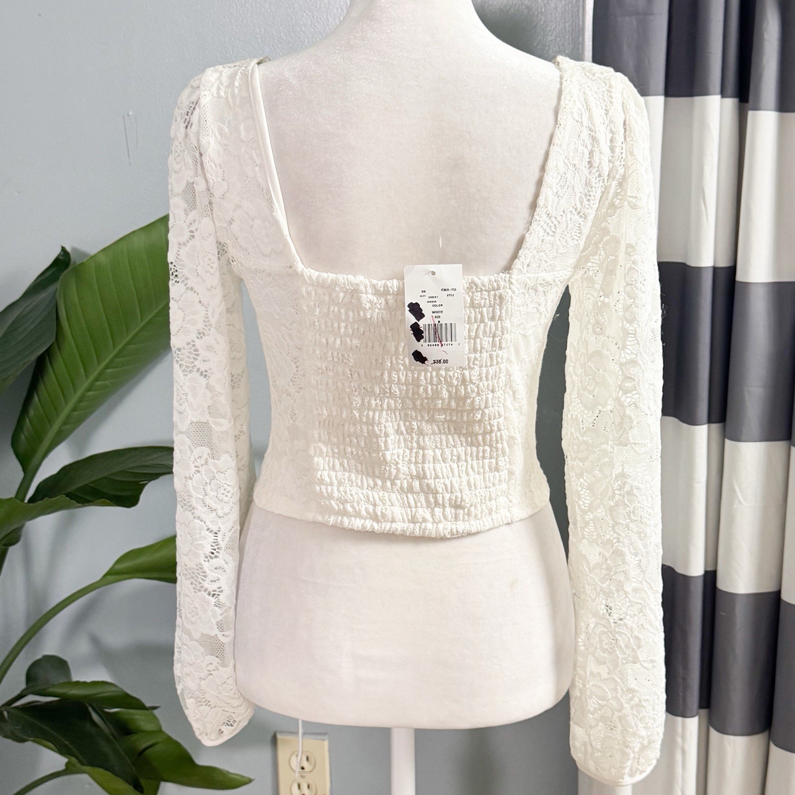 NWT Moa Moa White Lace Corset Top Size Medium Romantic Cottagecore